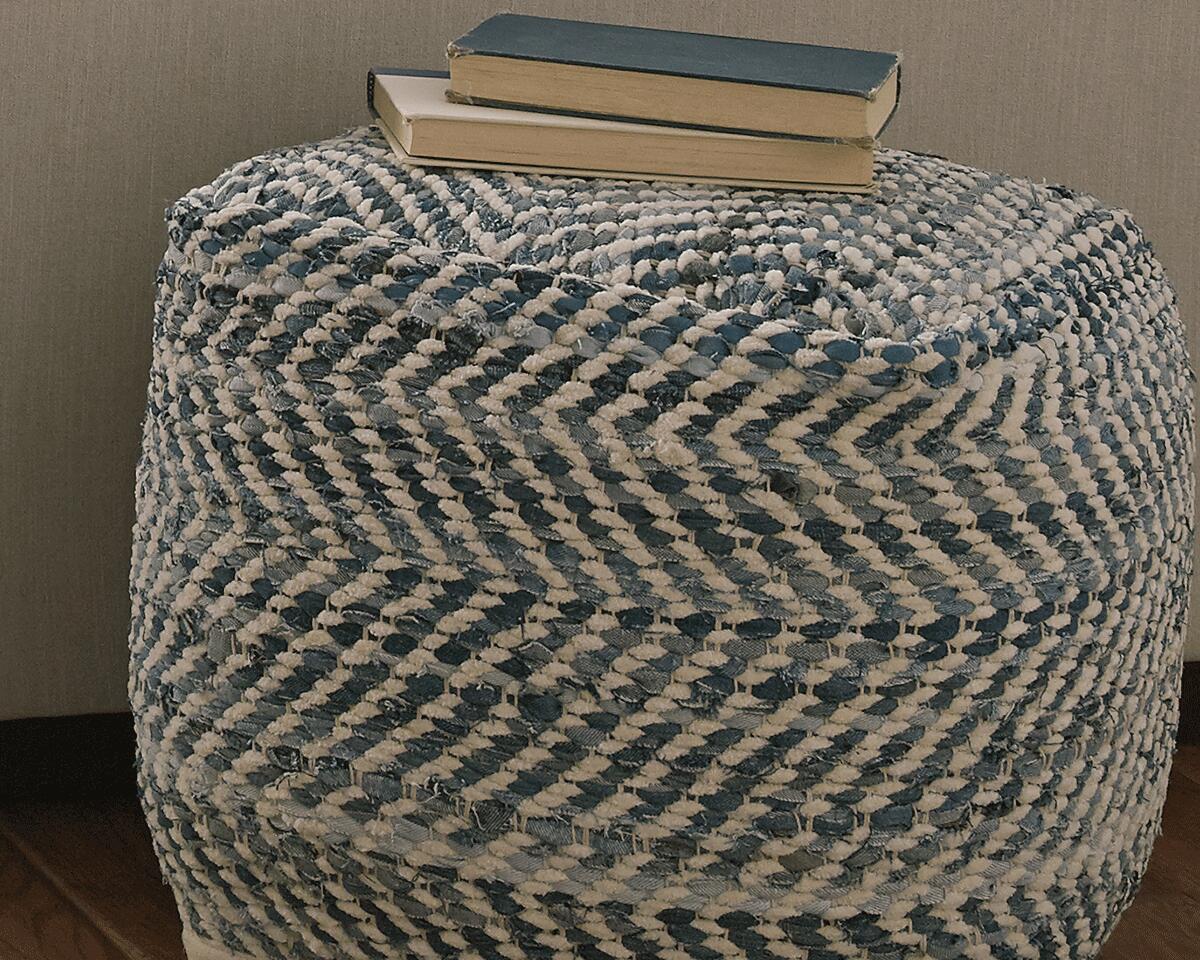 Chevron Pouf - image 1