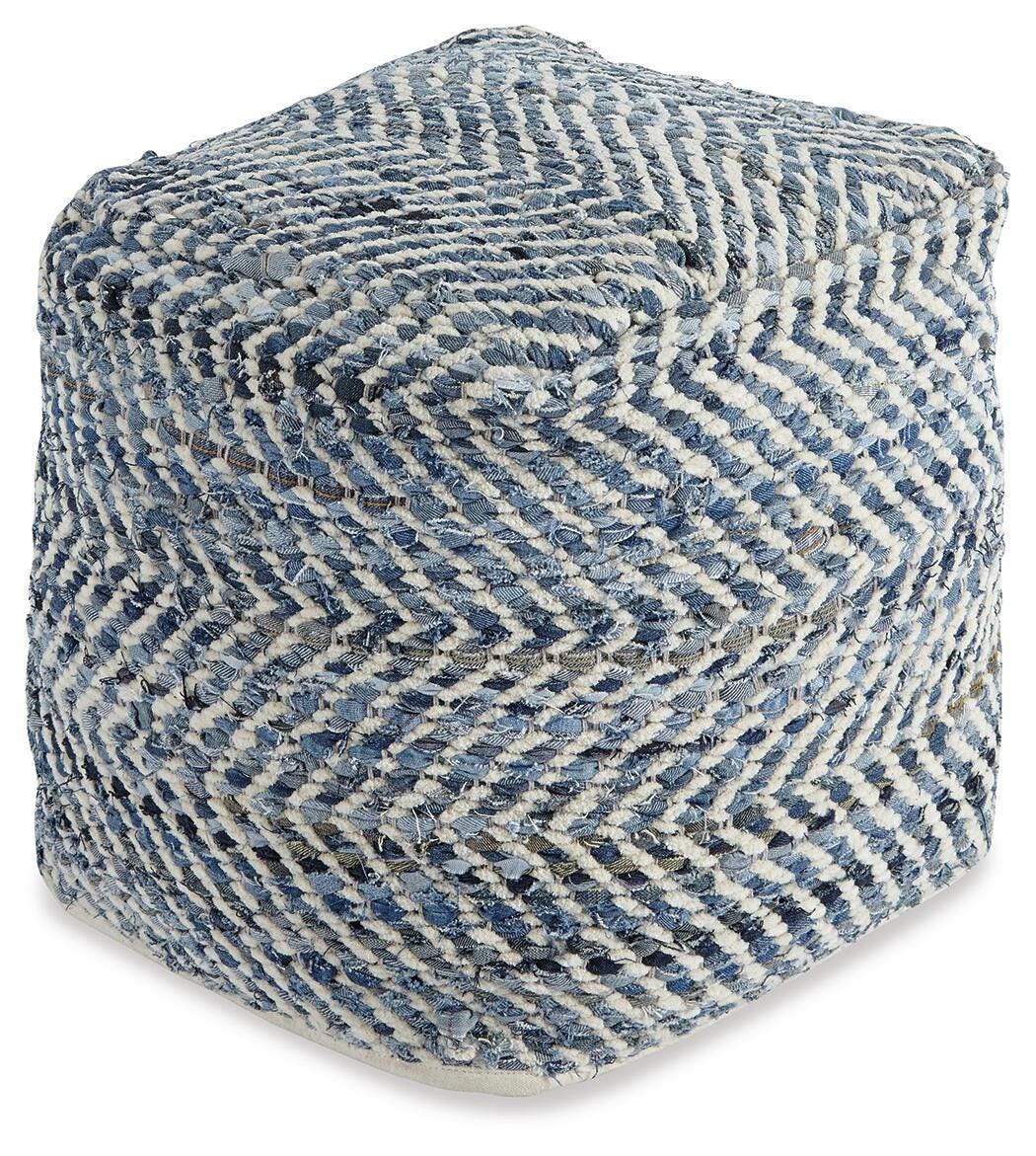 Chevron Pouf, , large