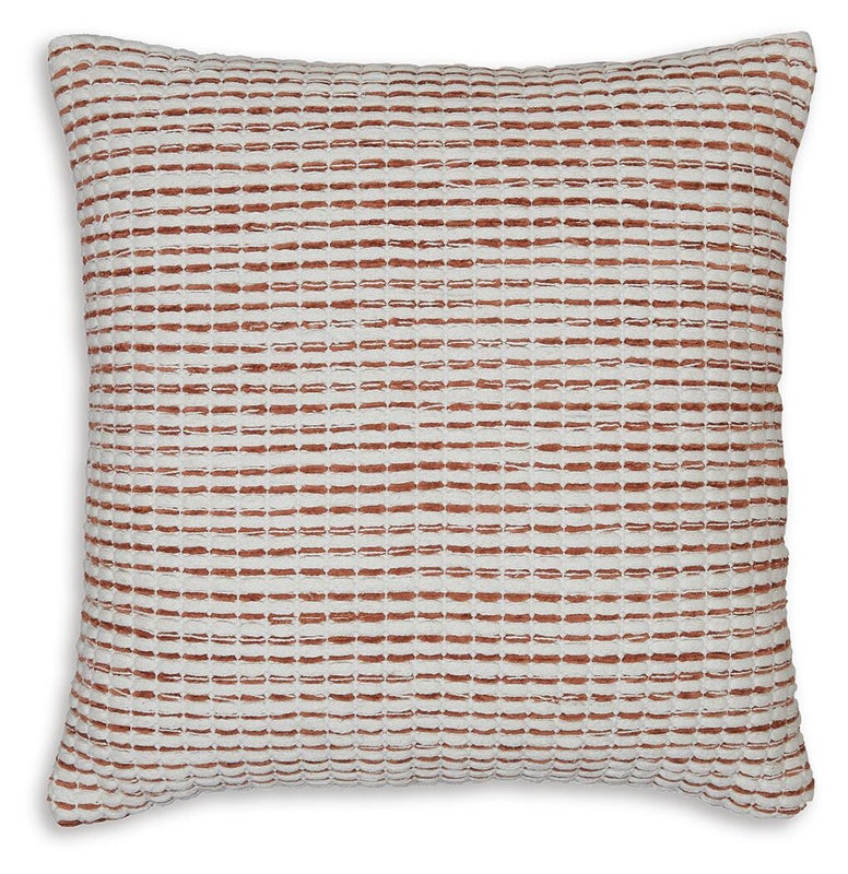 Nashlin Pillow, White/Rust