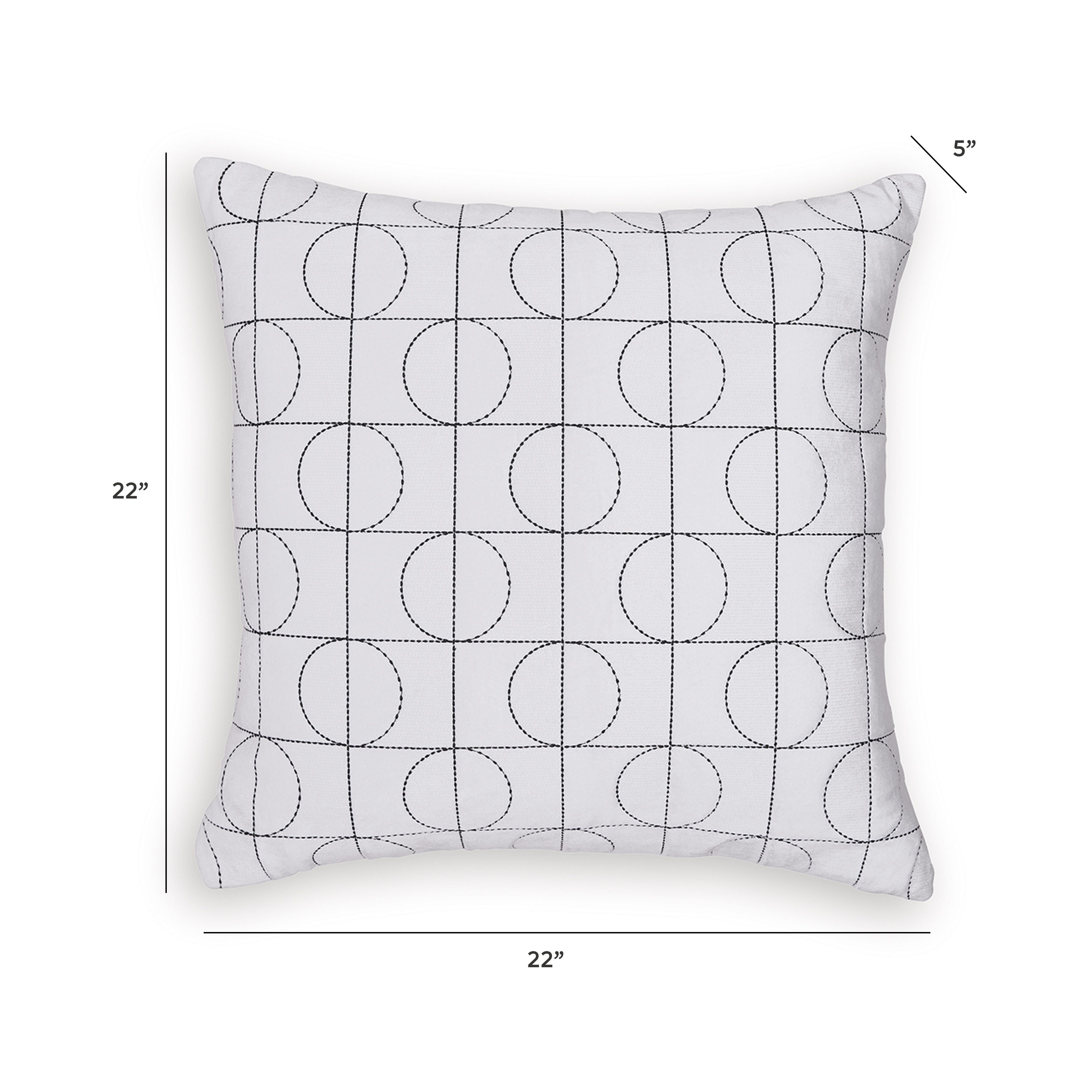 Kydner Pillow, White/Black, large