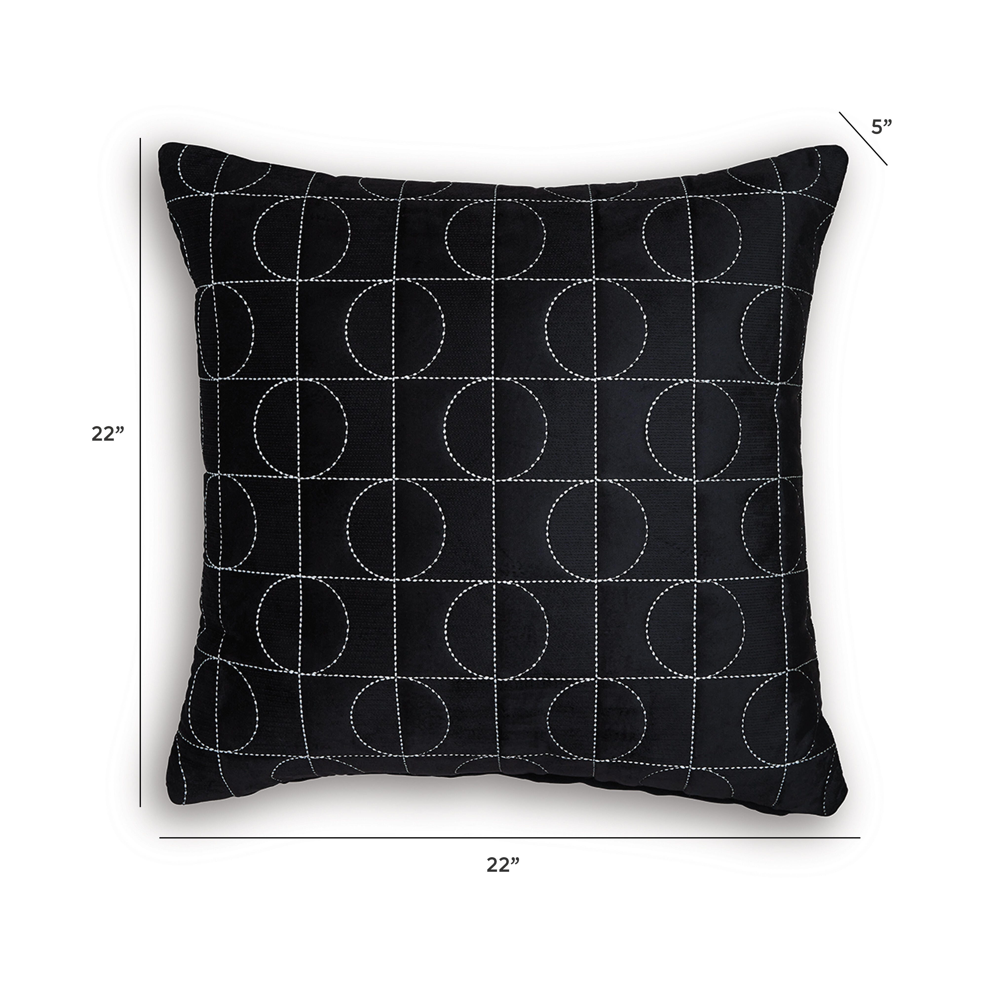 Kydner Pillow, Black/Silver, large