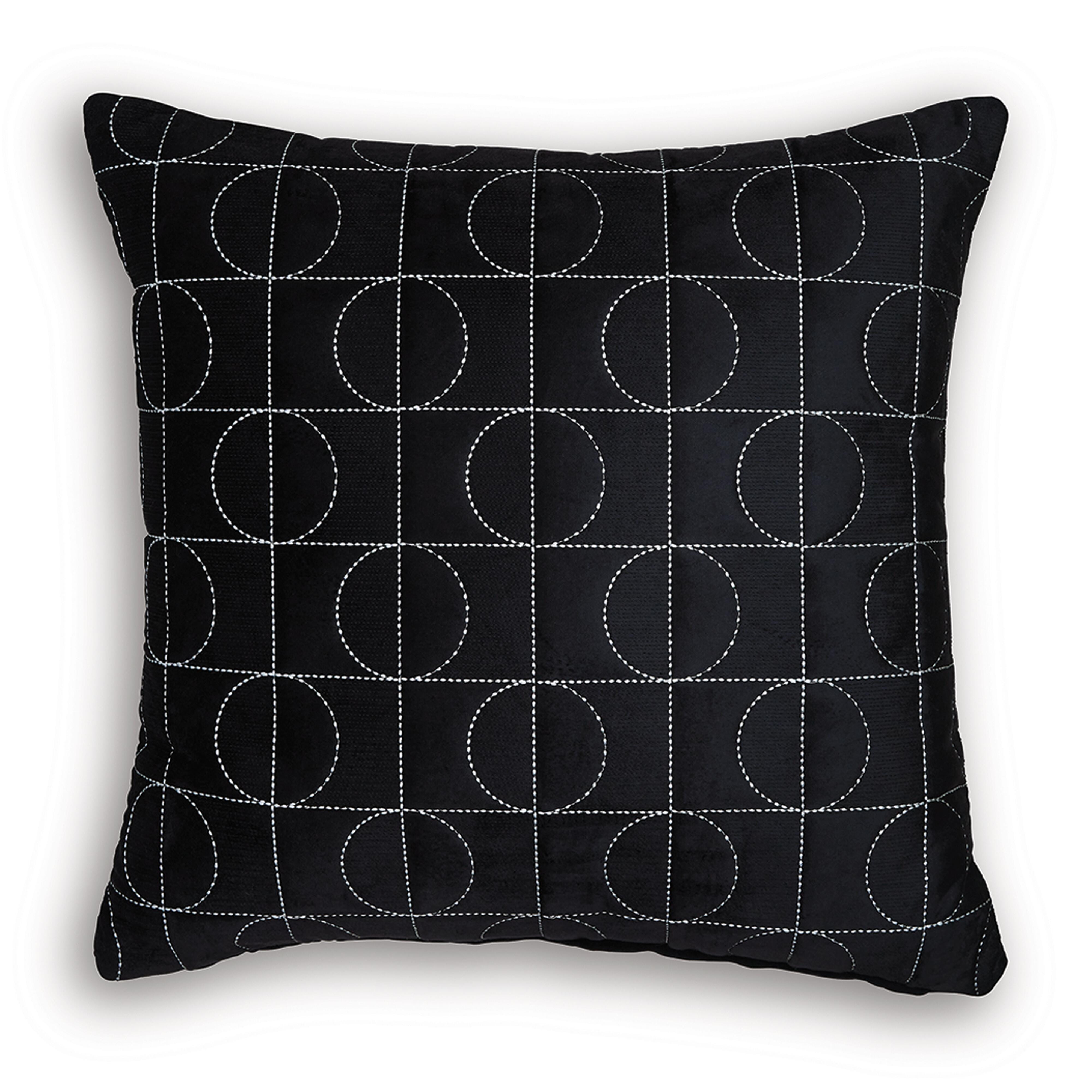 Kydner Pillow, Black/Silver, large