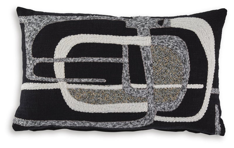 Gavrileigh Pillow, Black/Gray/Ivory