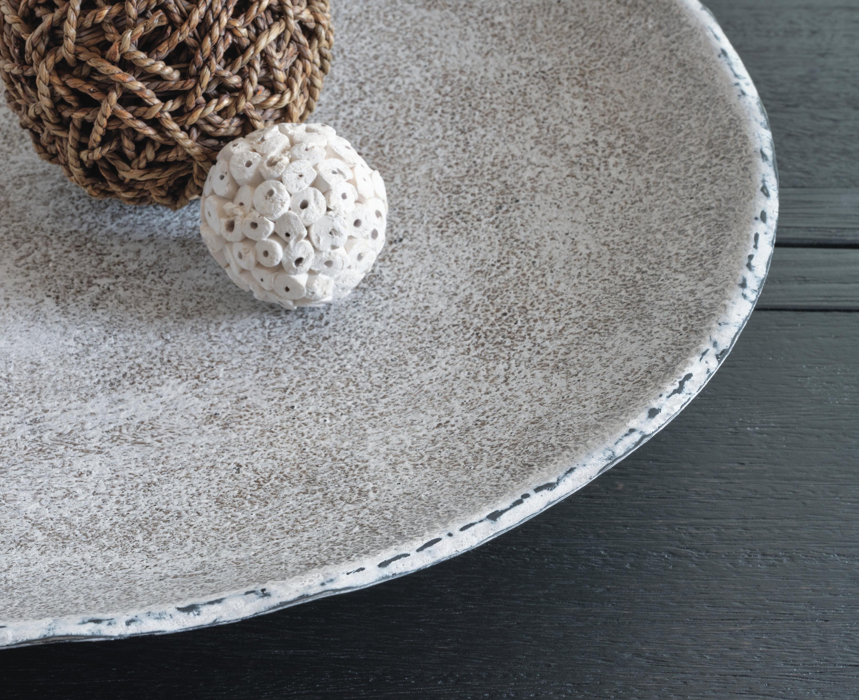 Moises Bowl, Antique White, large