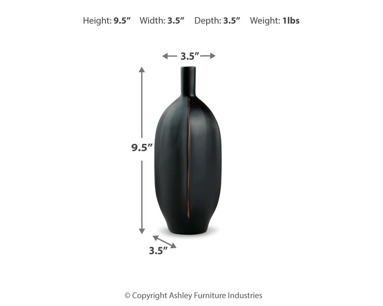 The dimensions of the Rhaveney Vase