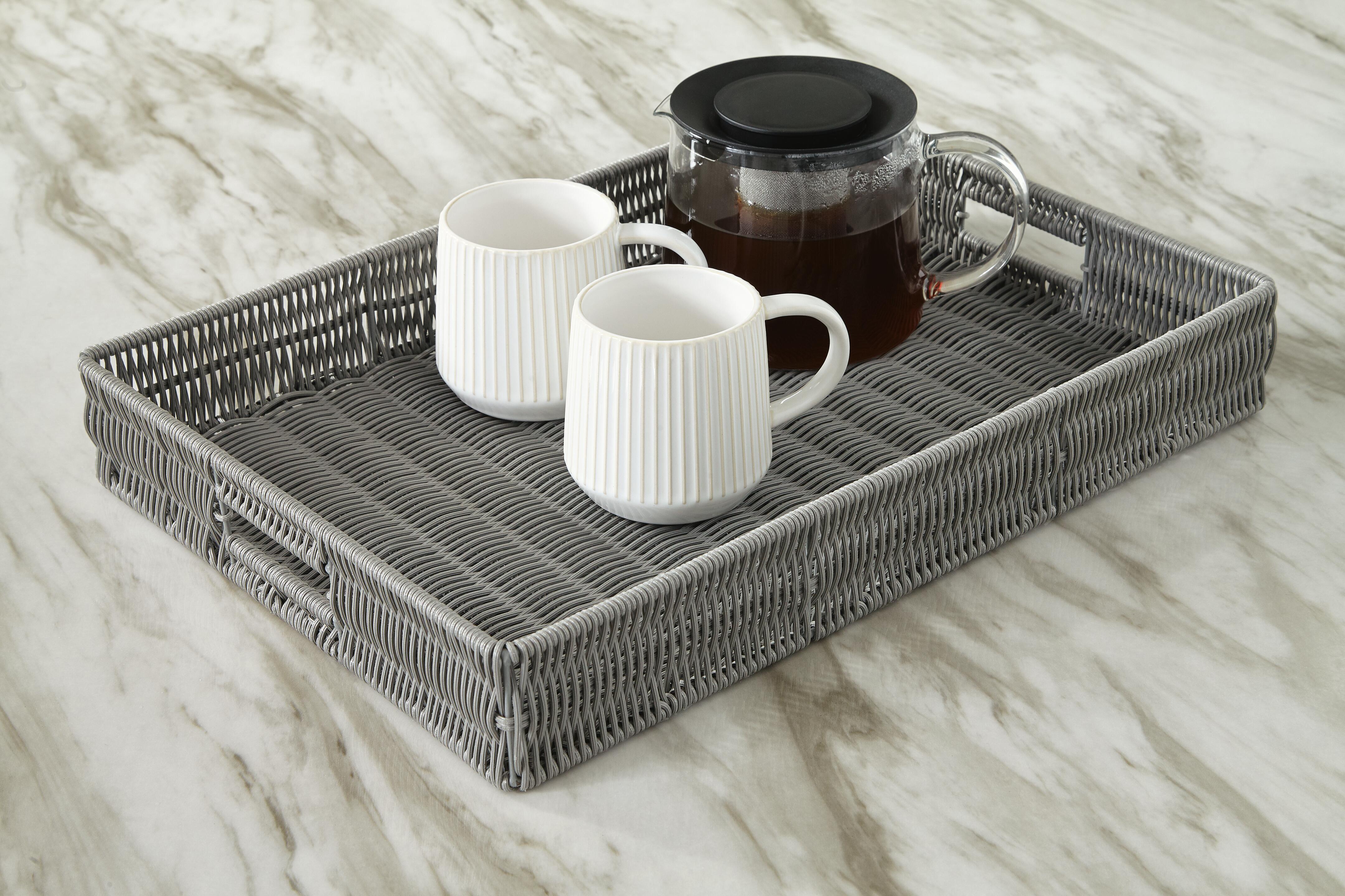Evonne Tray, Antique Gray, large