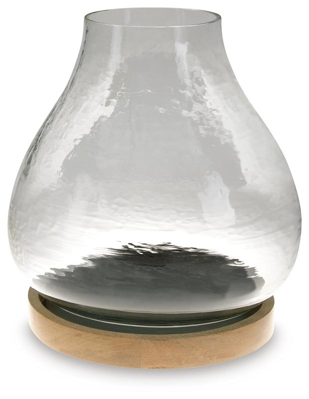 Adalisen Glass And Wood Candle Holder