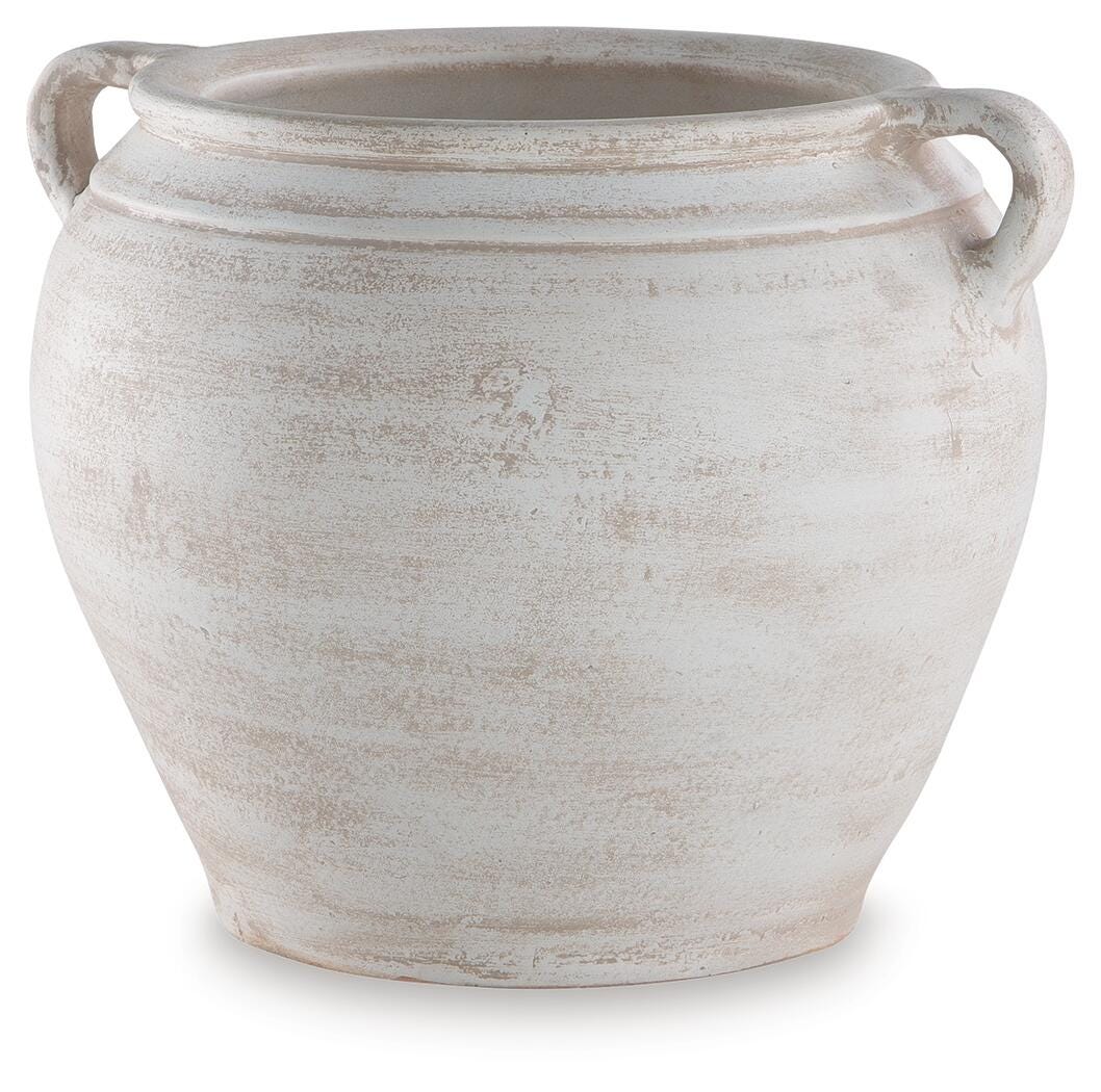 Meadie Vase, Distressed White, large