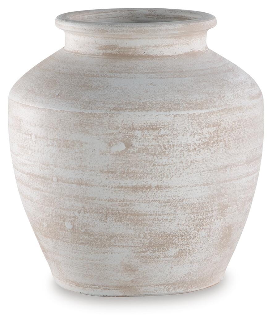 Meadie Vase, Distressed White, large