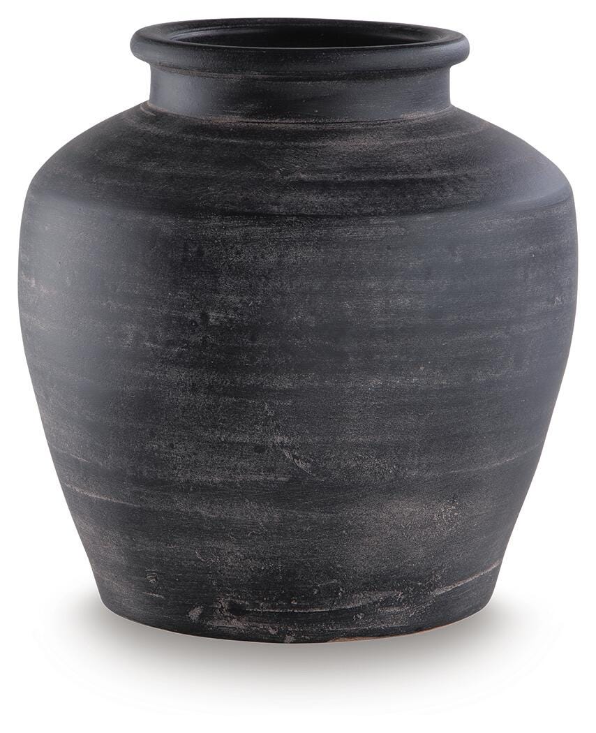 Meadie Vase, Distressed Black, large