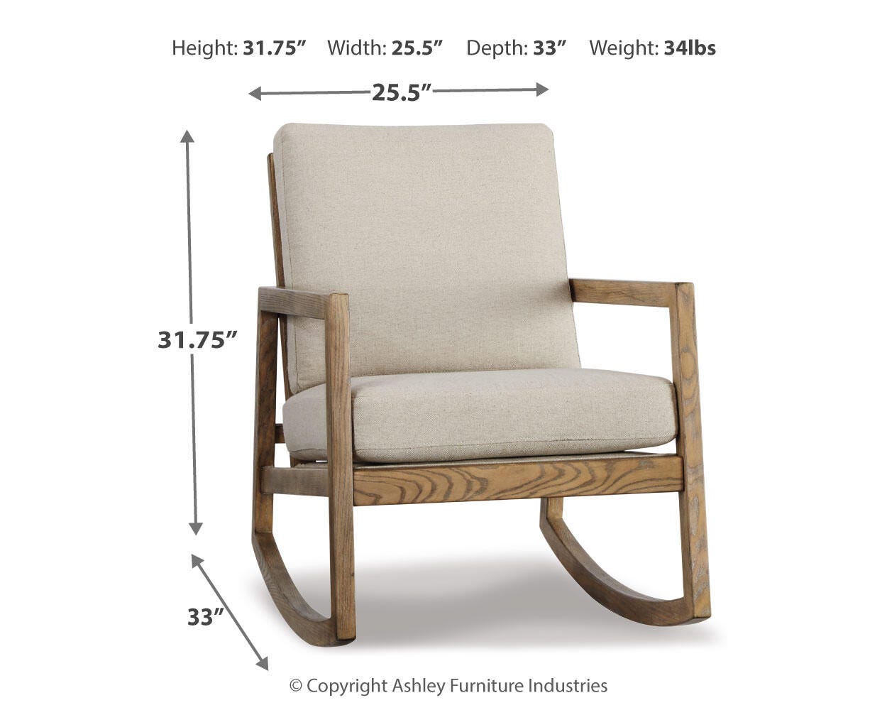 Novelda Rocker Accent Chair, , large