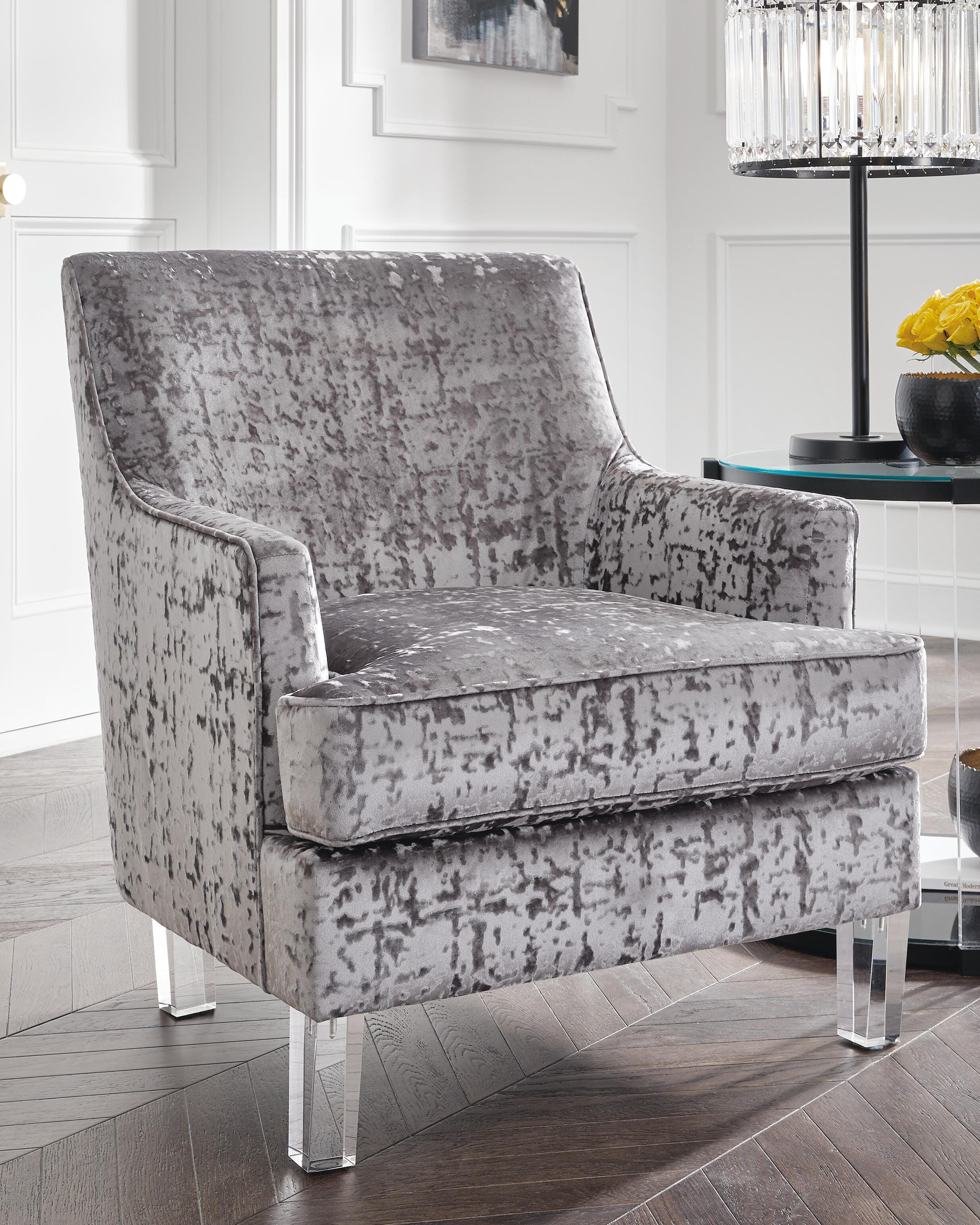 Gloriann Accent Chair, Pewter, rollover