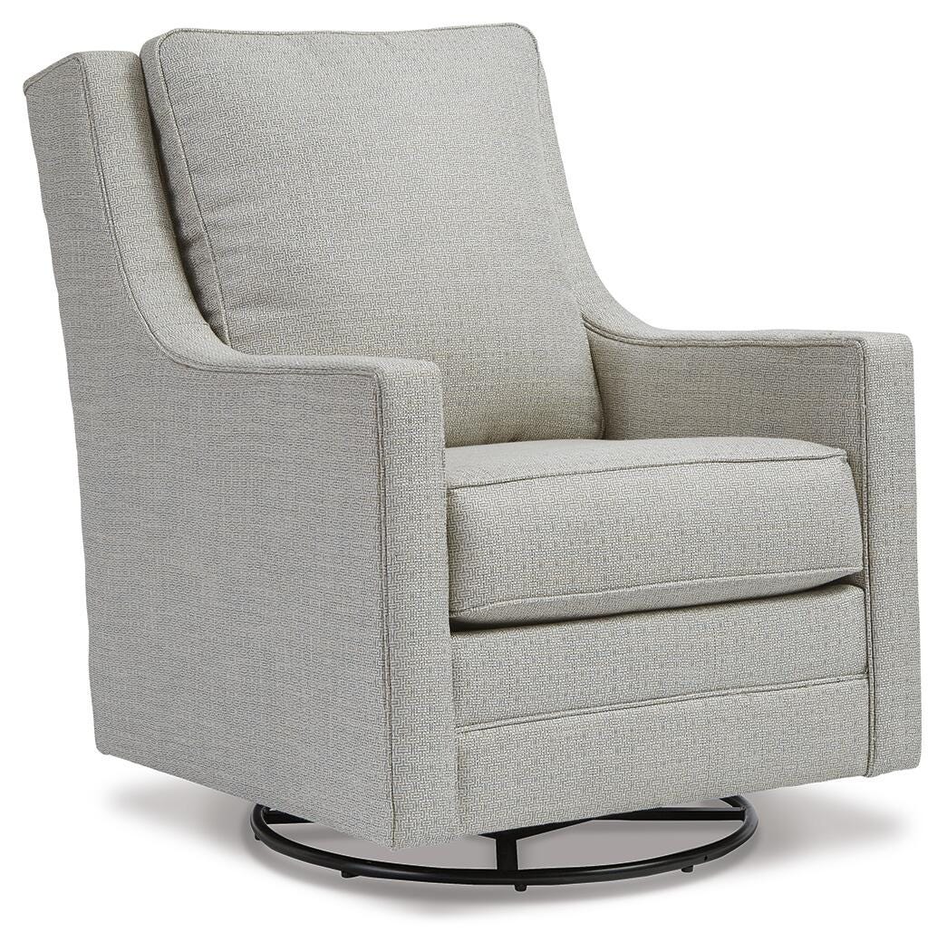 Kambria Swivel Glider Accent Chair, Frost, large