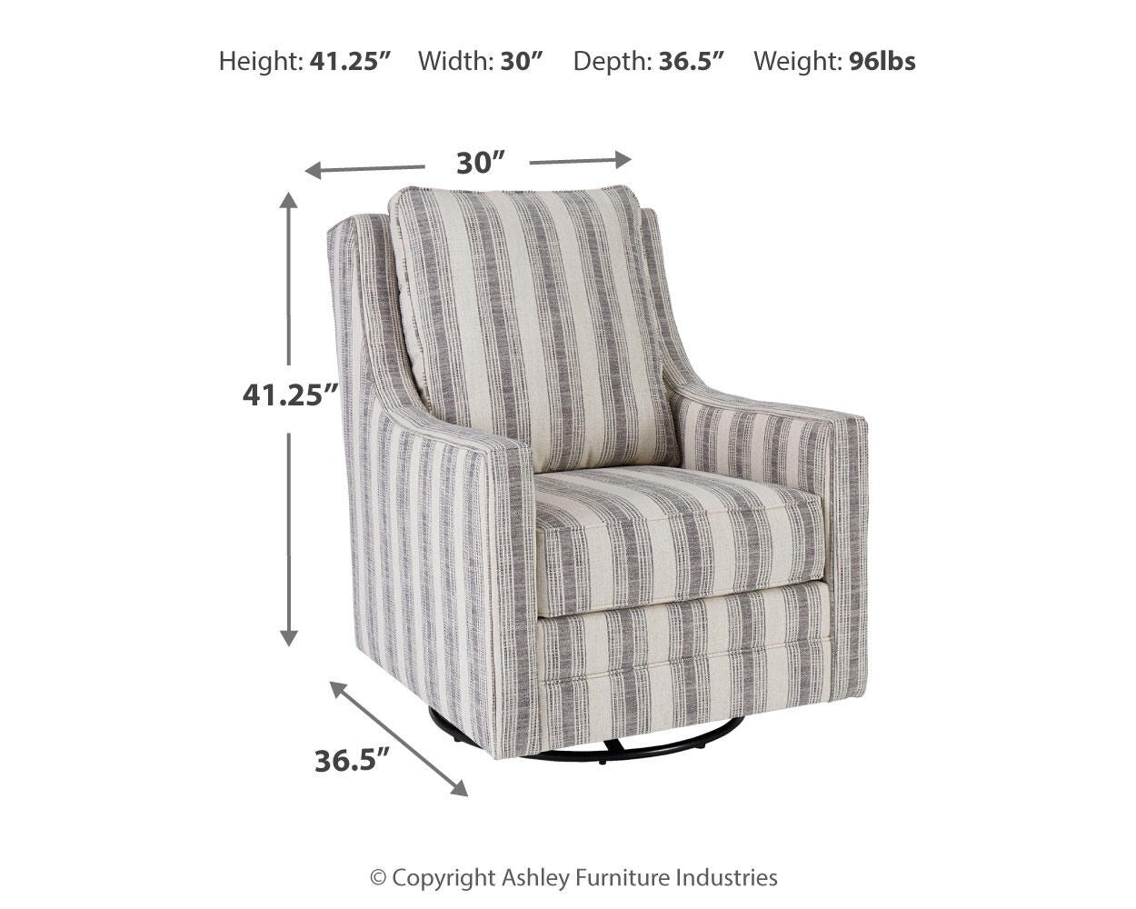 Kambria Swivel Glider Accent Chair - image 4