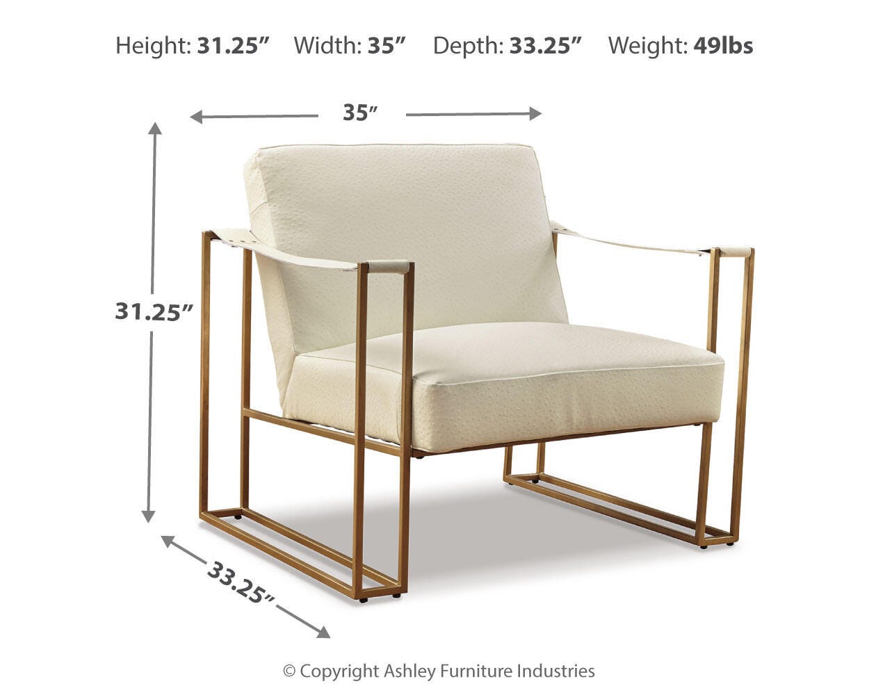 Kleemore Accent Chair, Cream, large
