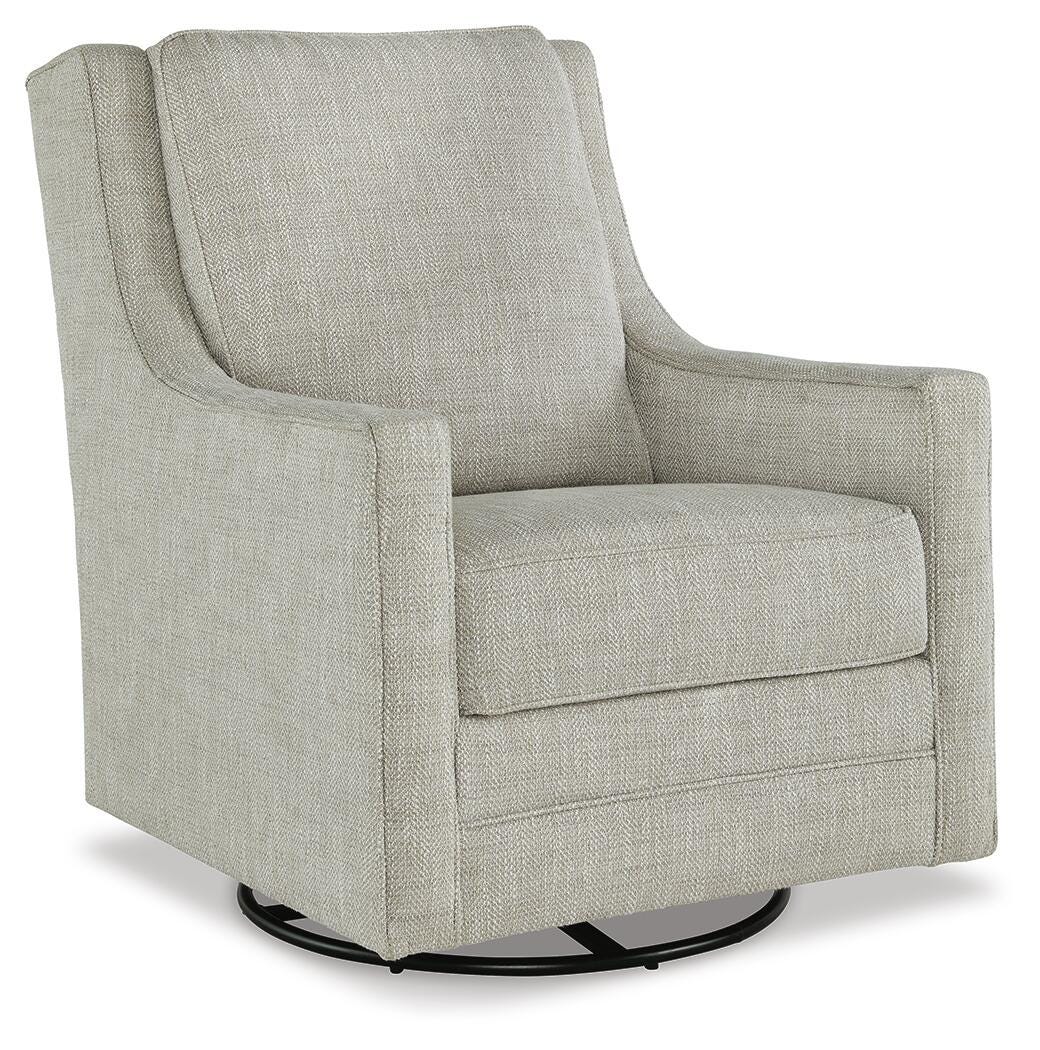 Kambria Swivel Glider Accent Chair, Fog, large