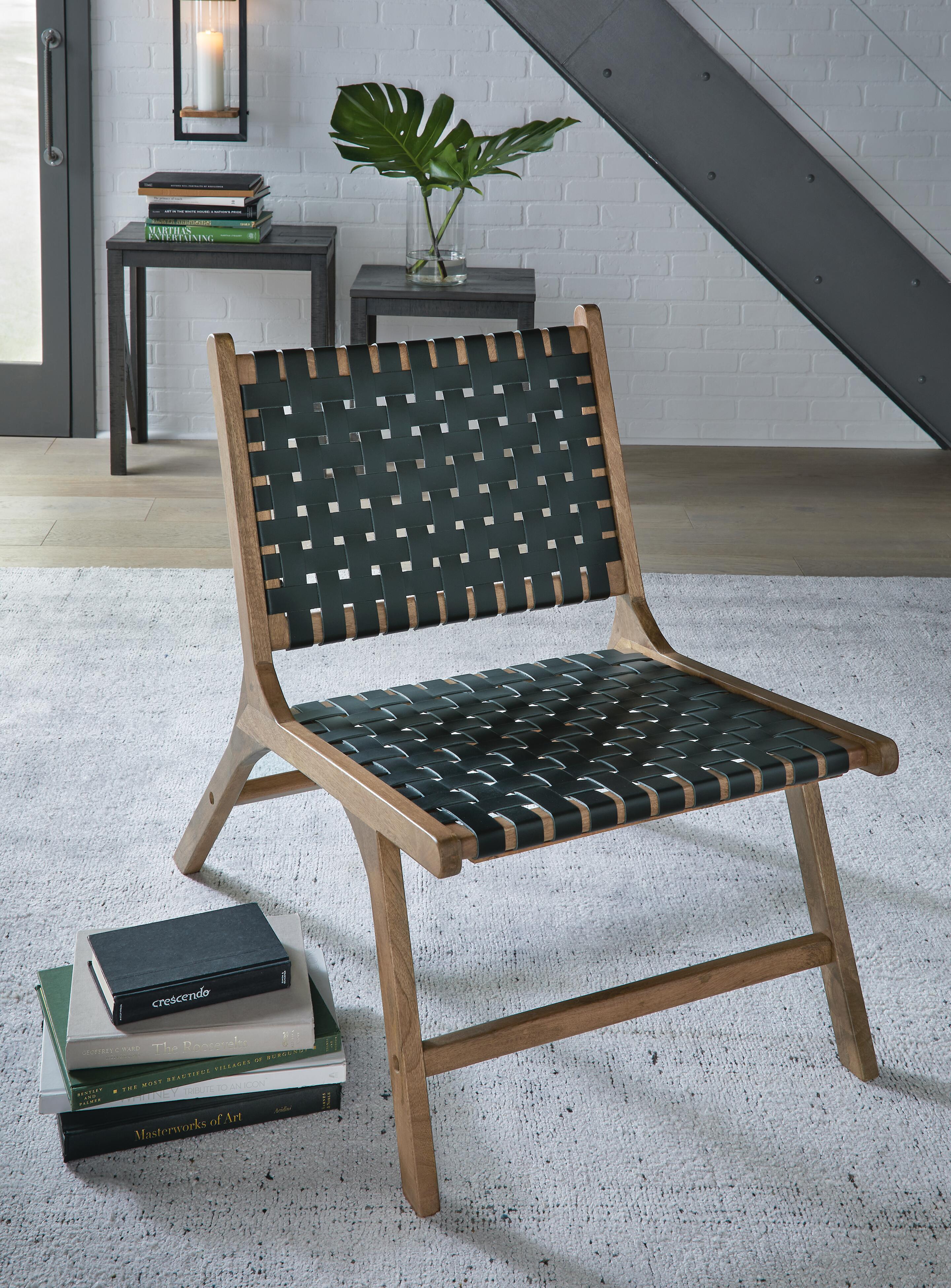 Fayme Accent Chair, Light Brown/Black, large