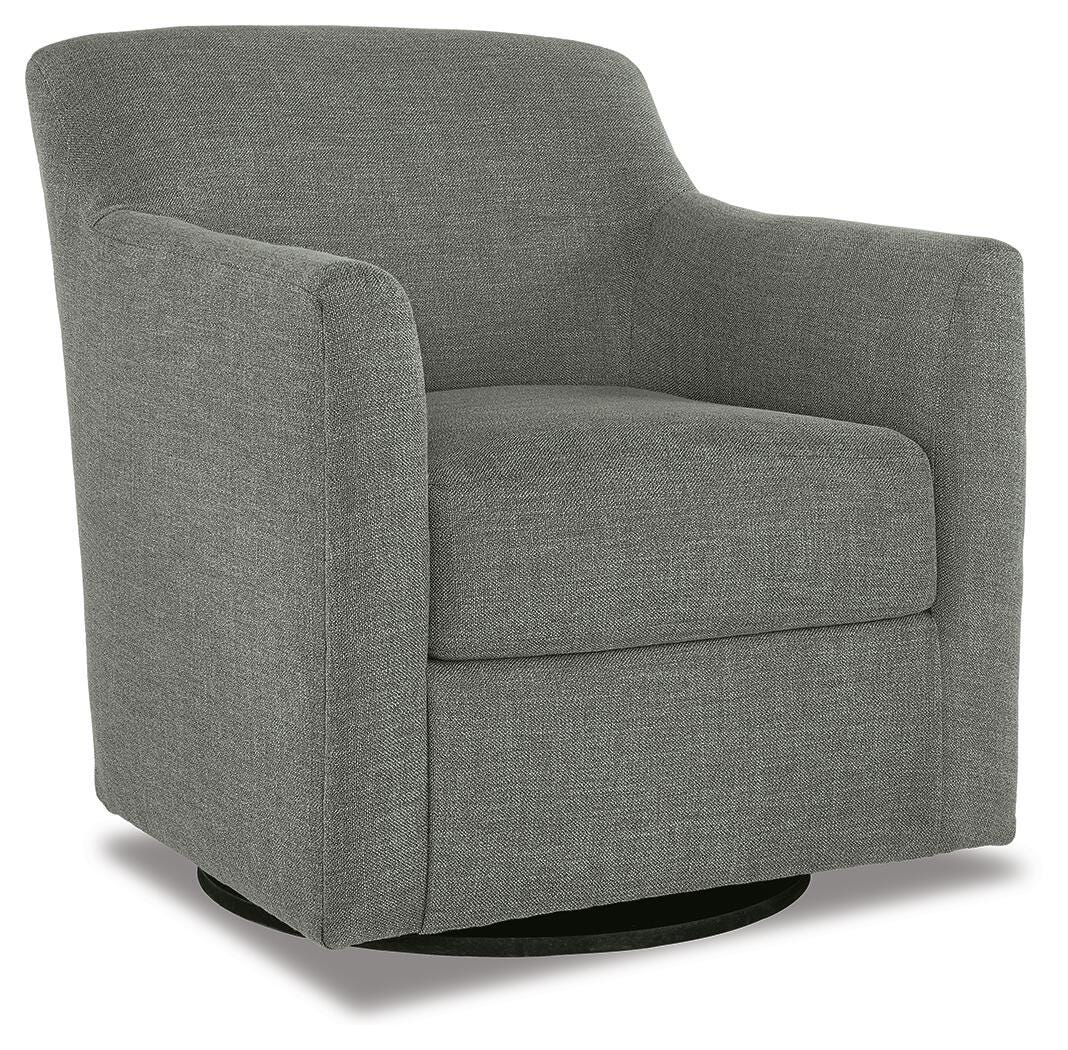 Bradney Swivel Accent Chair, Smoke, large