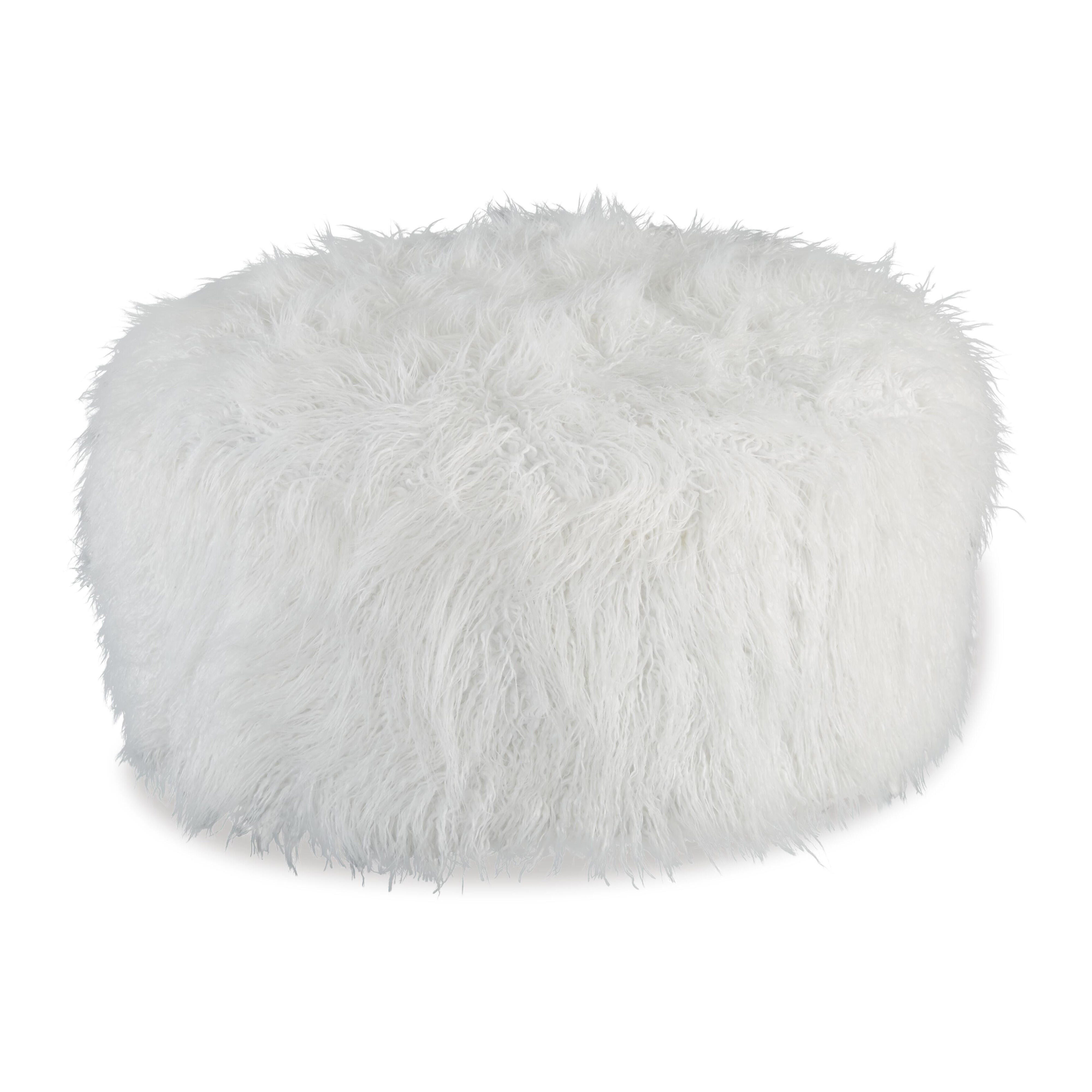 Galice Oversized Accent Ottoman, White, large