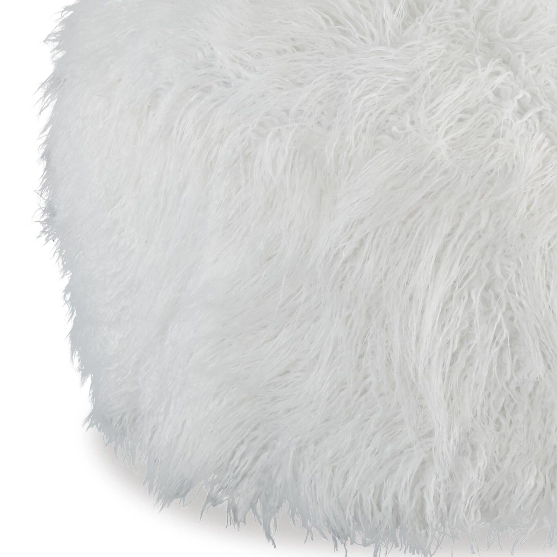 Galice Oversized Accent Ottoman, White, large