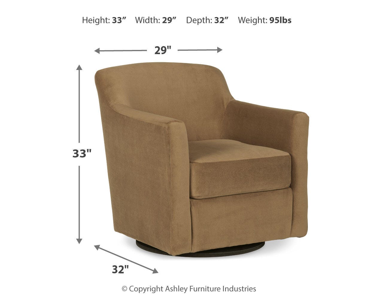 Bradney Swivel Accent Chair | Ashley