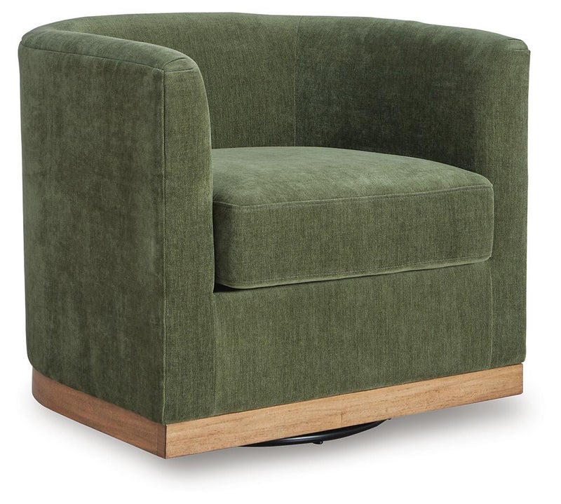 Jersonlow Swivel Accent Chair, Forest Green