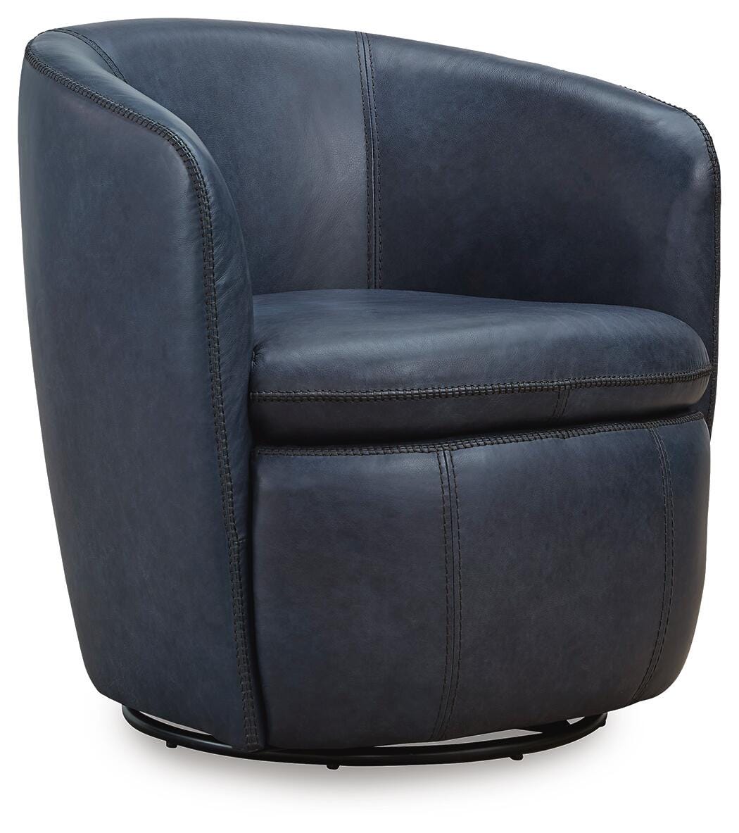 Kierreys Swivel Accent Chair, Ocean, large