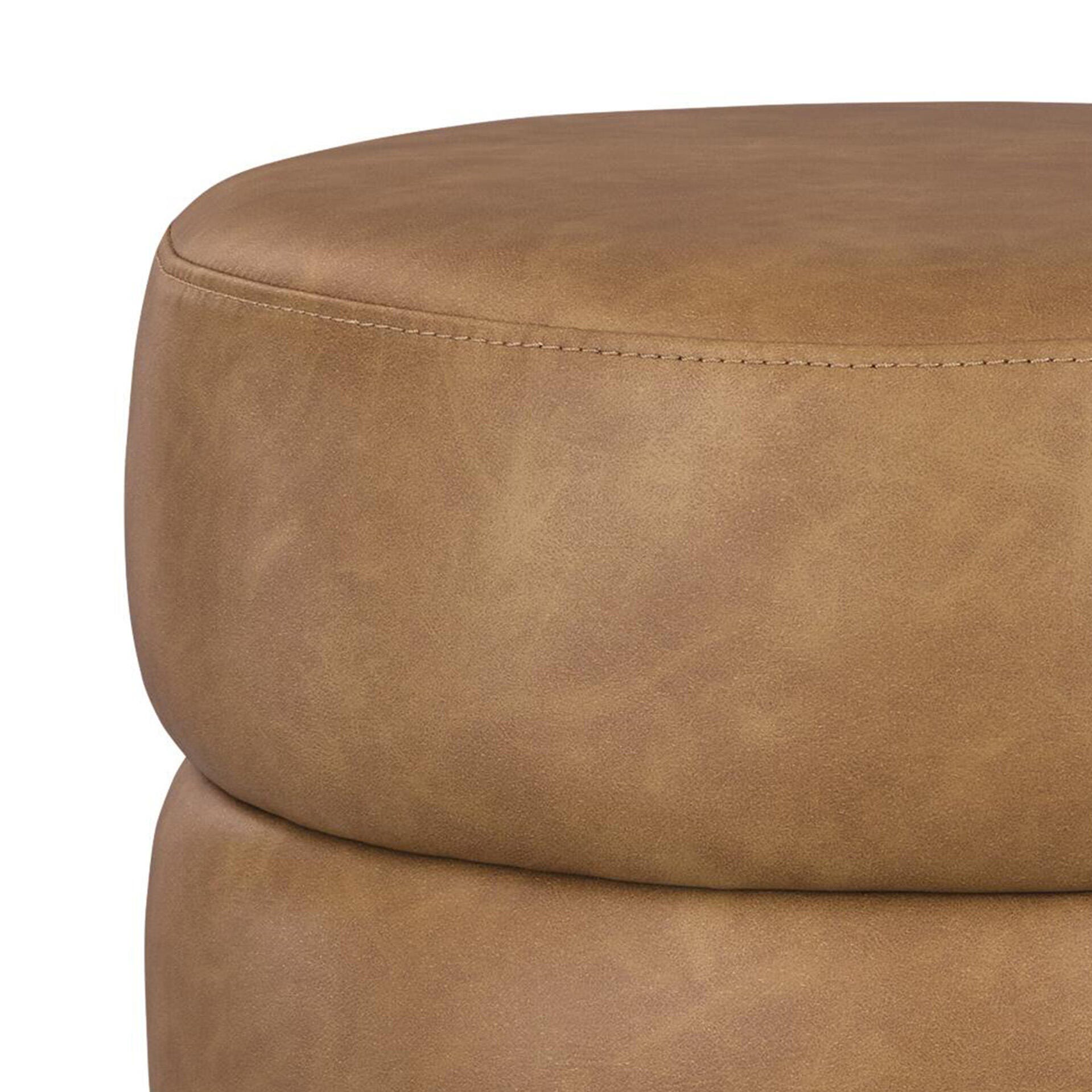 Ummi Swivel Accent Ottoman, Caramel, large