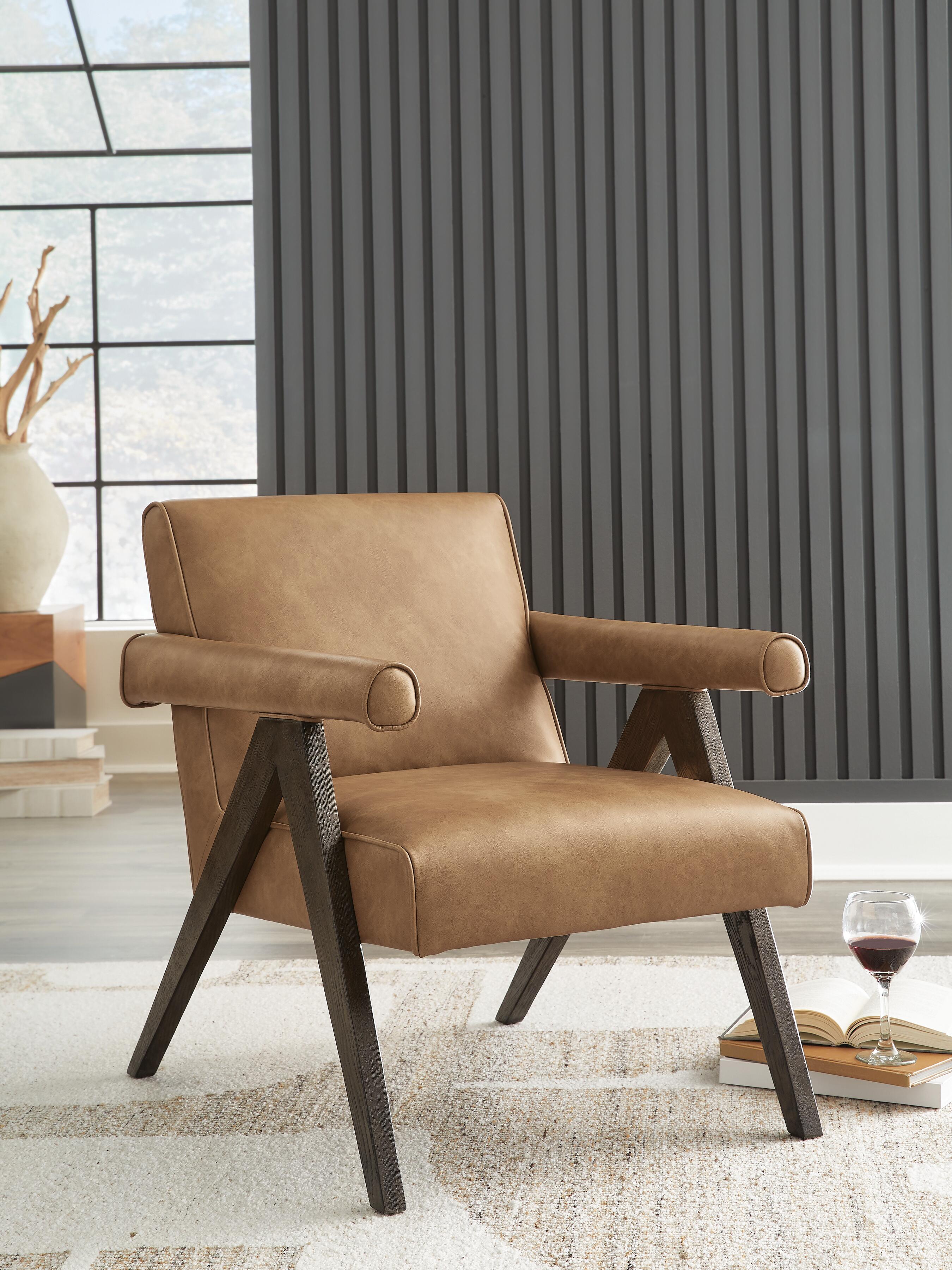 Goda Accent Chair, Caramel, rollover