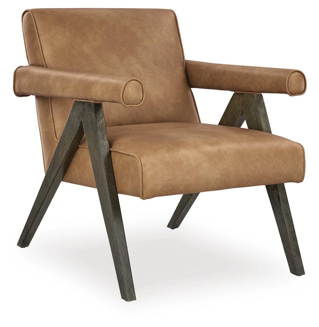 Goda Accent Chair, Caramel, large