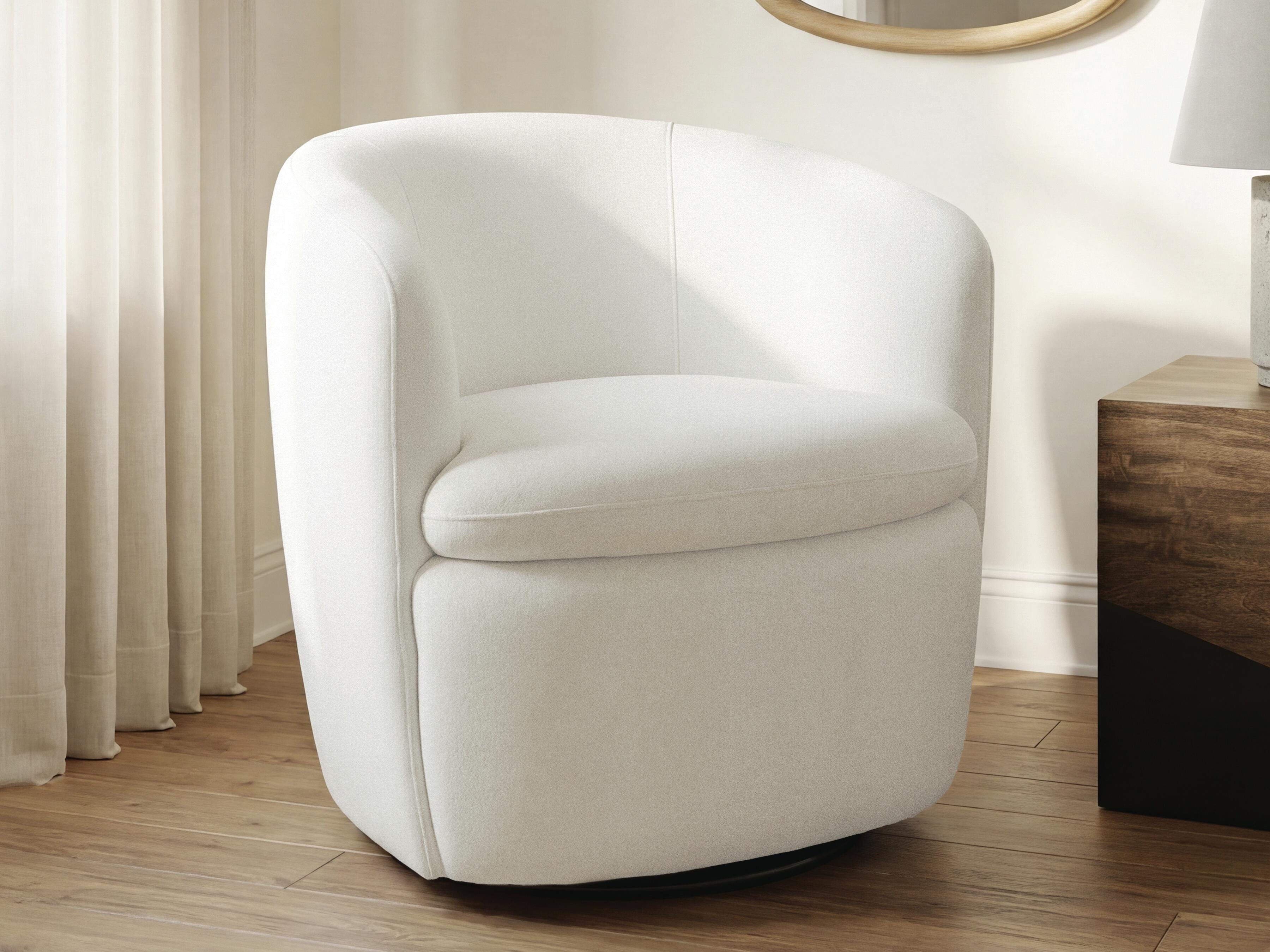 Leemont Swivel Accent Chair, Snow, rollover