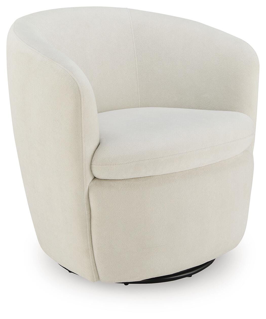 Leemont Swivel Accent Chair, Snow, large