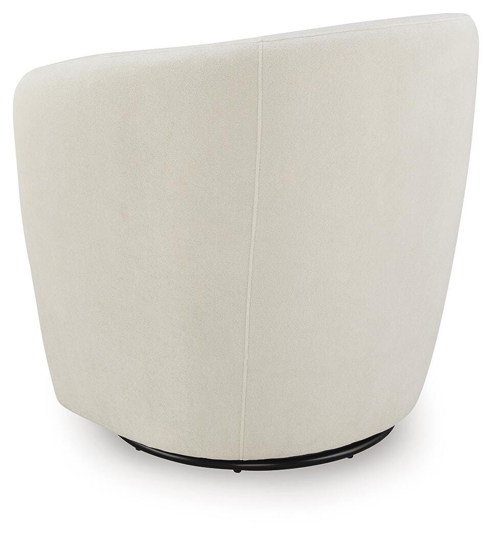 Leemont Swivel Accent Chair, Snow, large
