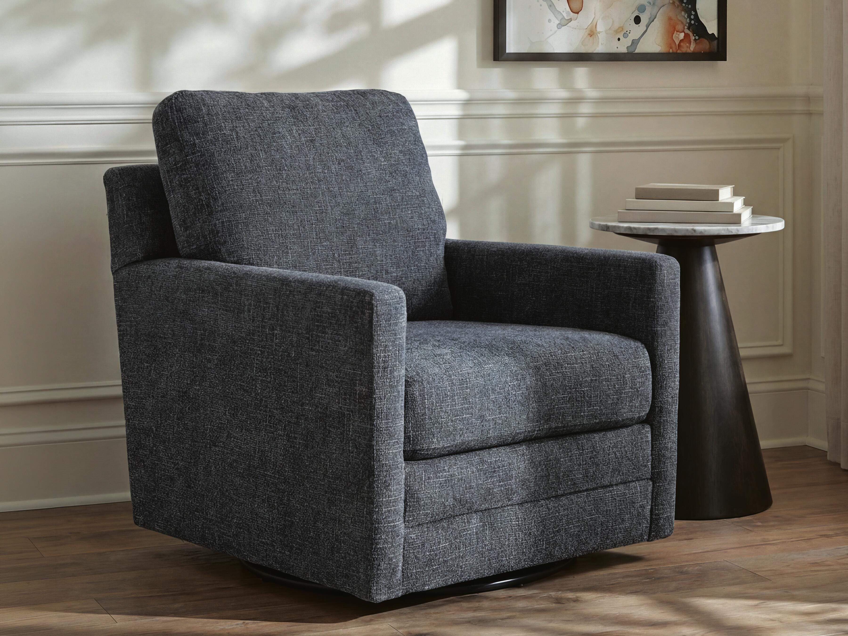 Dishford Swivel Accent Chair, Storm, rollover