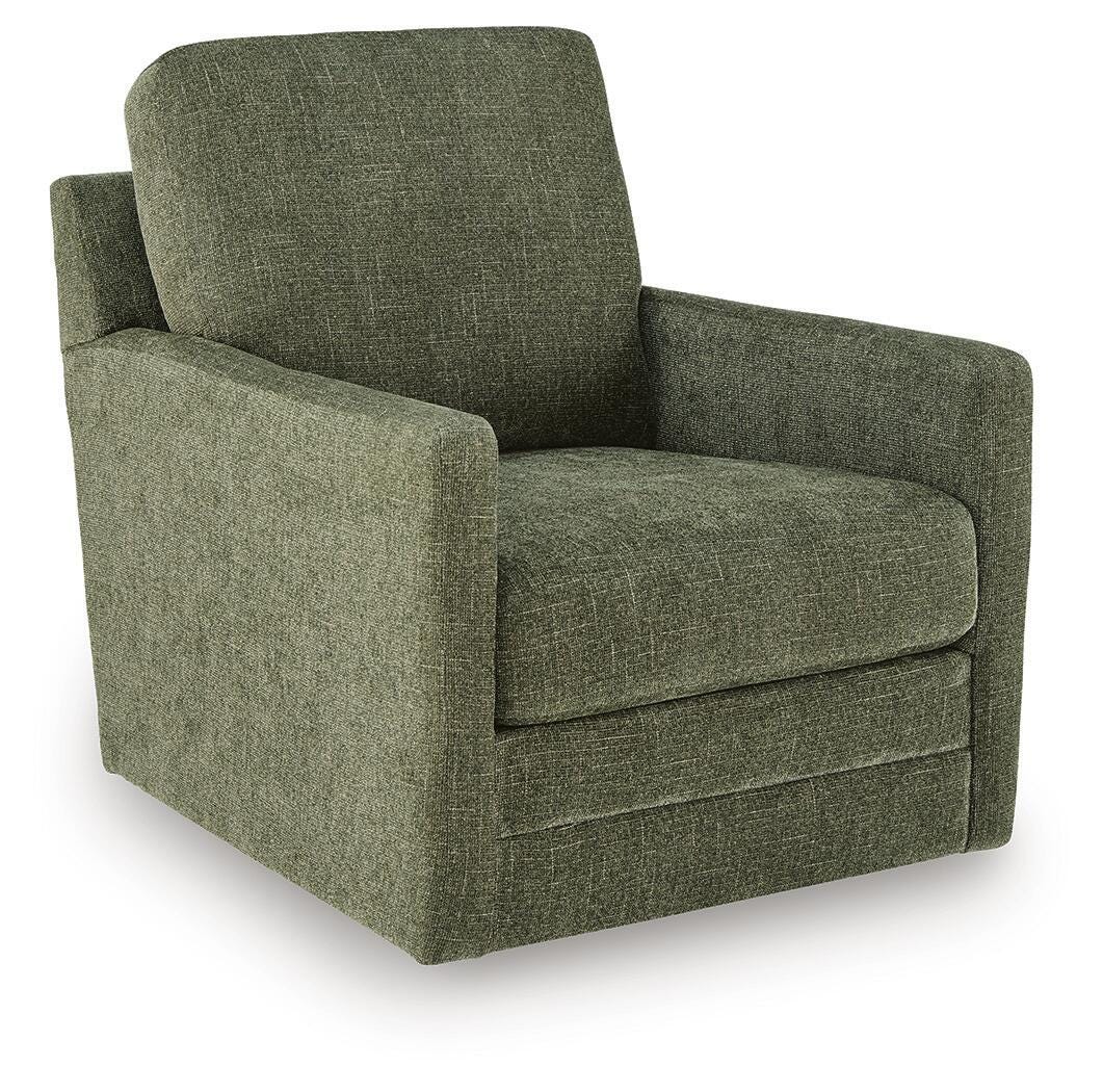 Dishford Swivel Accent Chair, Evergreen, large