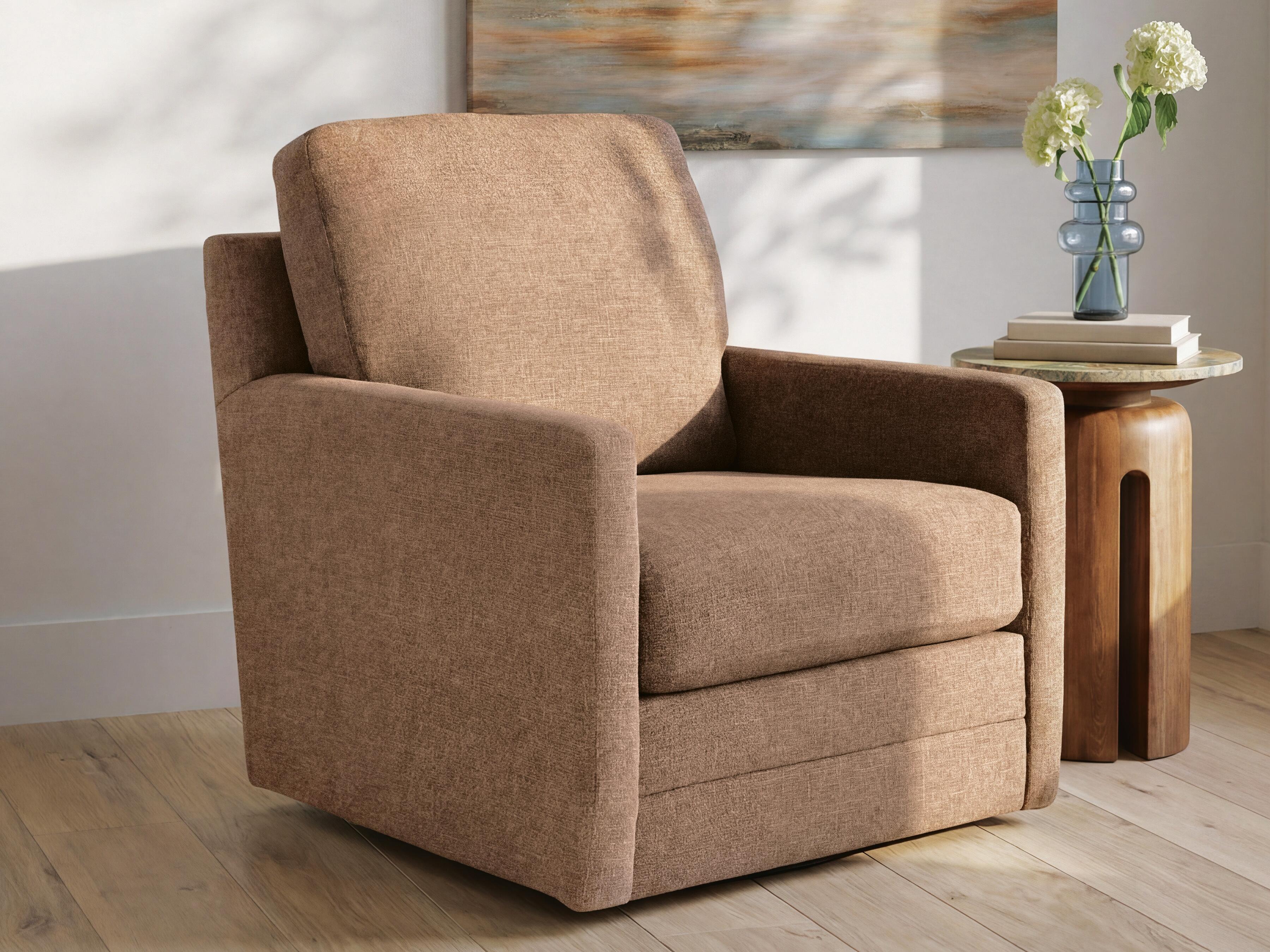Dishford Swivel Accent Chair, Cinnamon, rollover