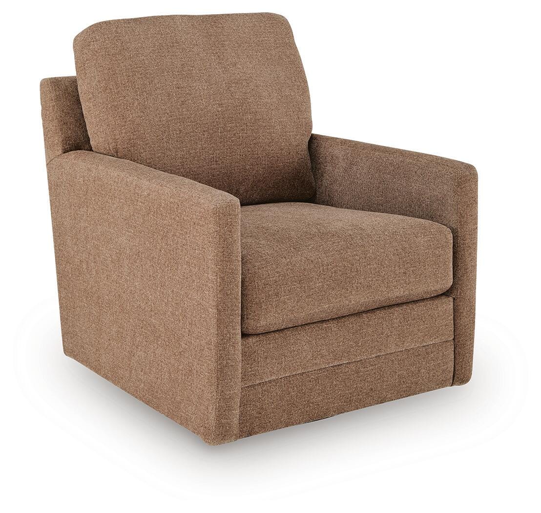 Dishford Swivel Accent Chair, Cinnamon, large