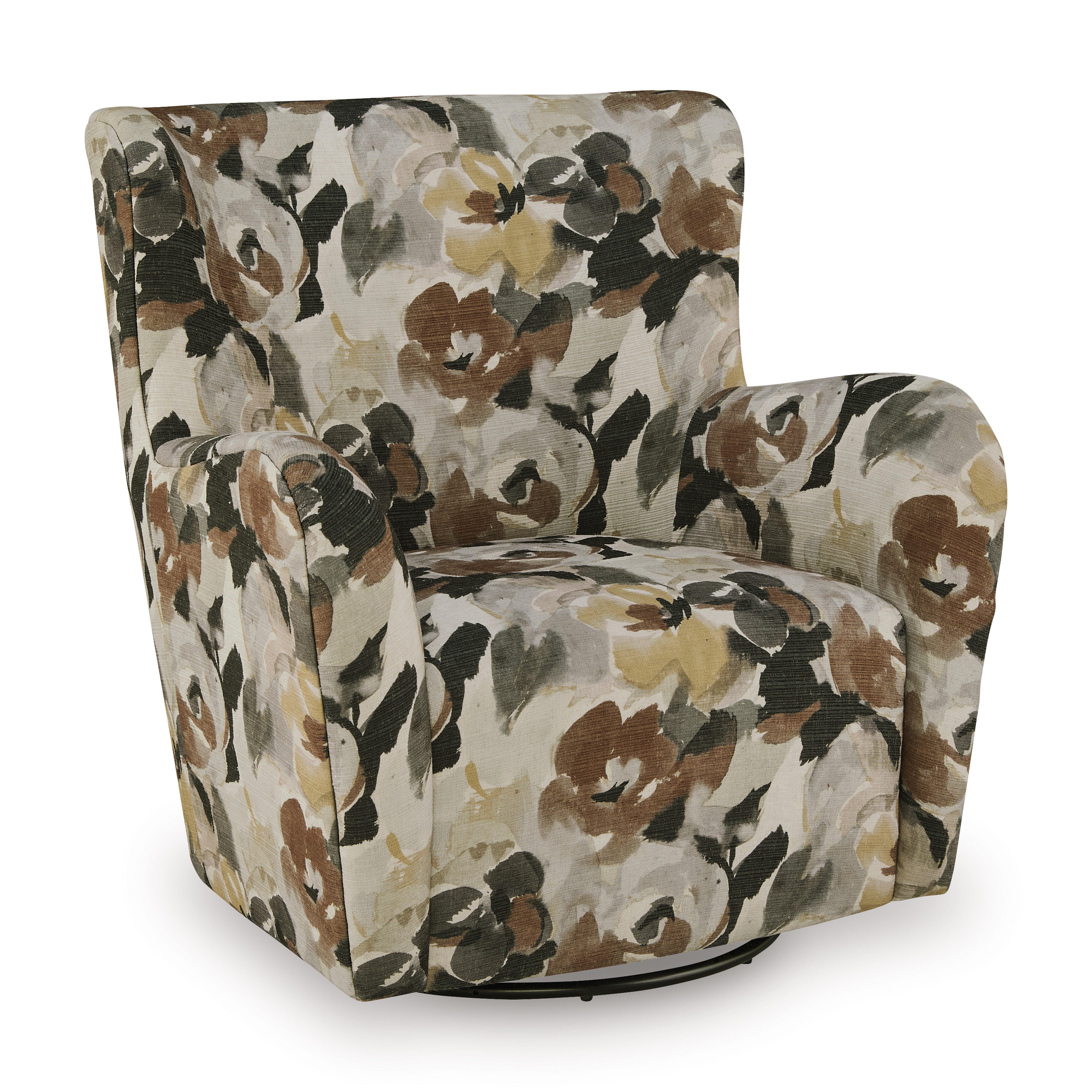 Rowenburg Swivel Glider Accent Chair, Multi, large