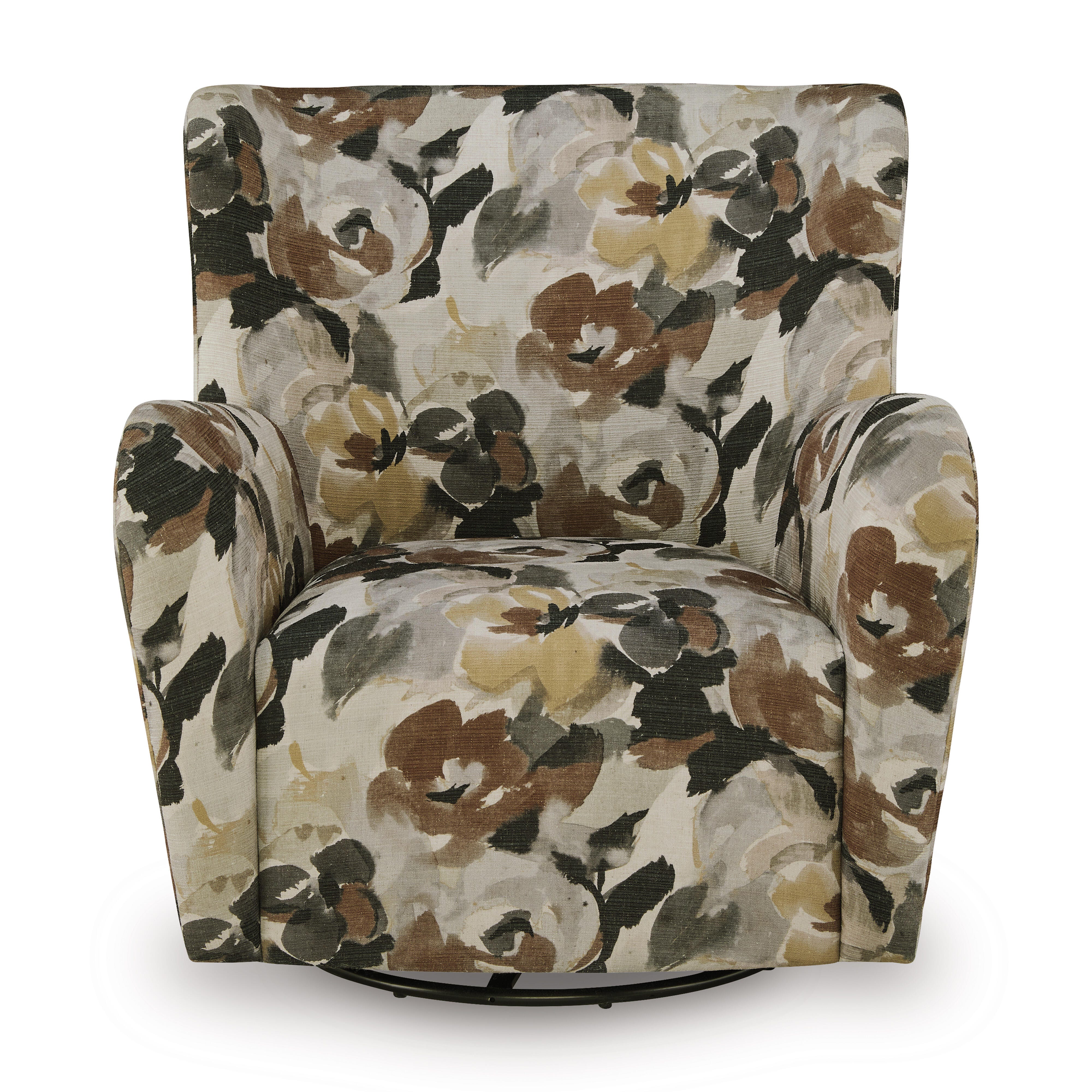 Rowenburg Swivel Glider Accent Chair, Multi, large
