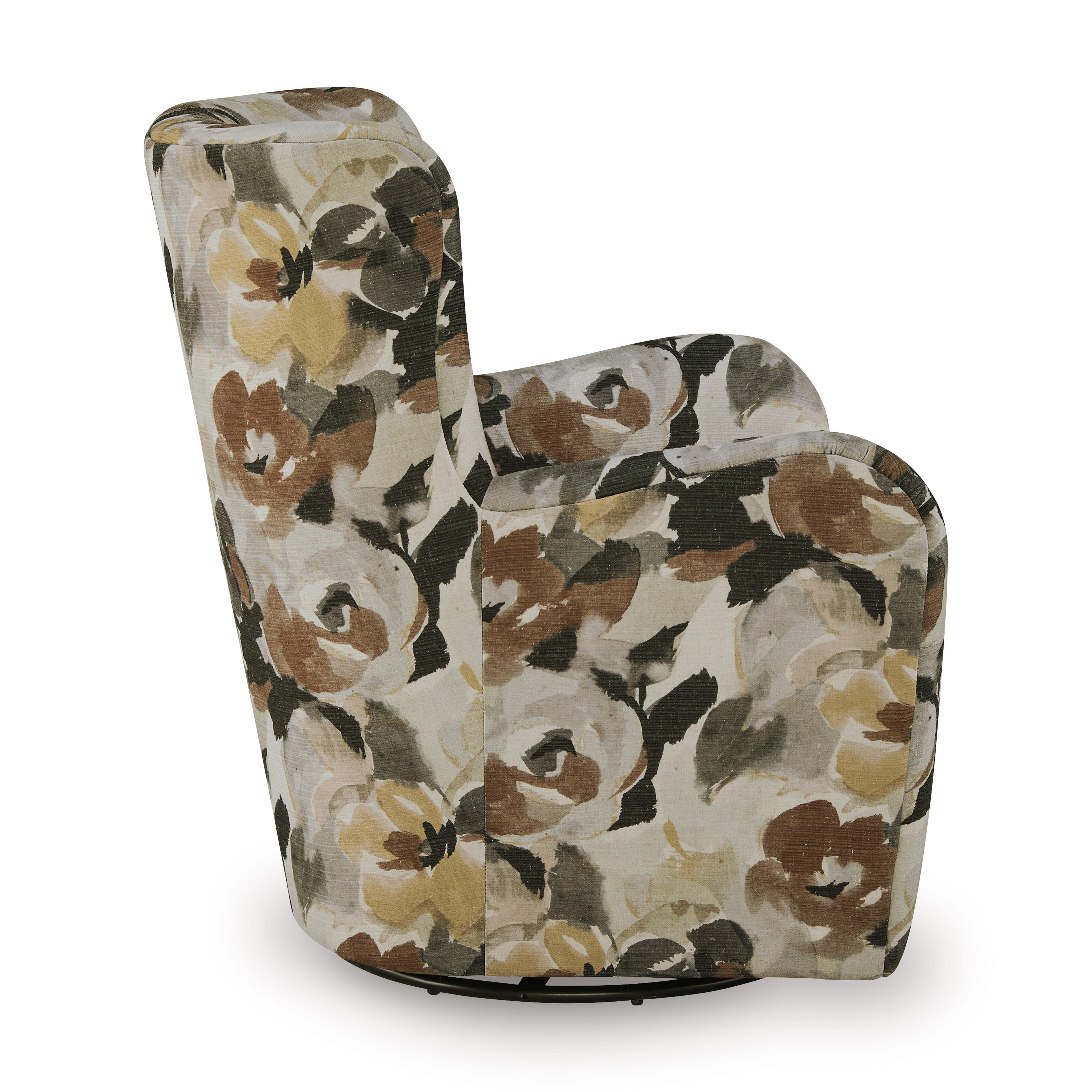 Rowenburg Swivel Glider Accent Chair, Multi, large