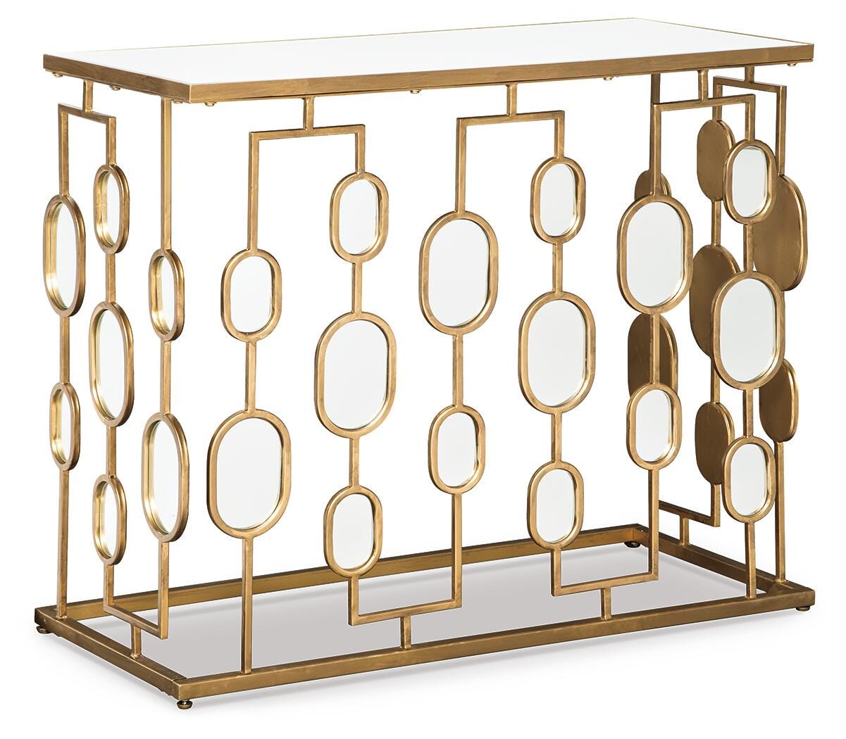 Ashley Majaciコンソールテーブルアンティーク加工ミラーA92 Majaci Mirrored Console | Ashley