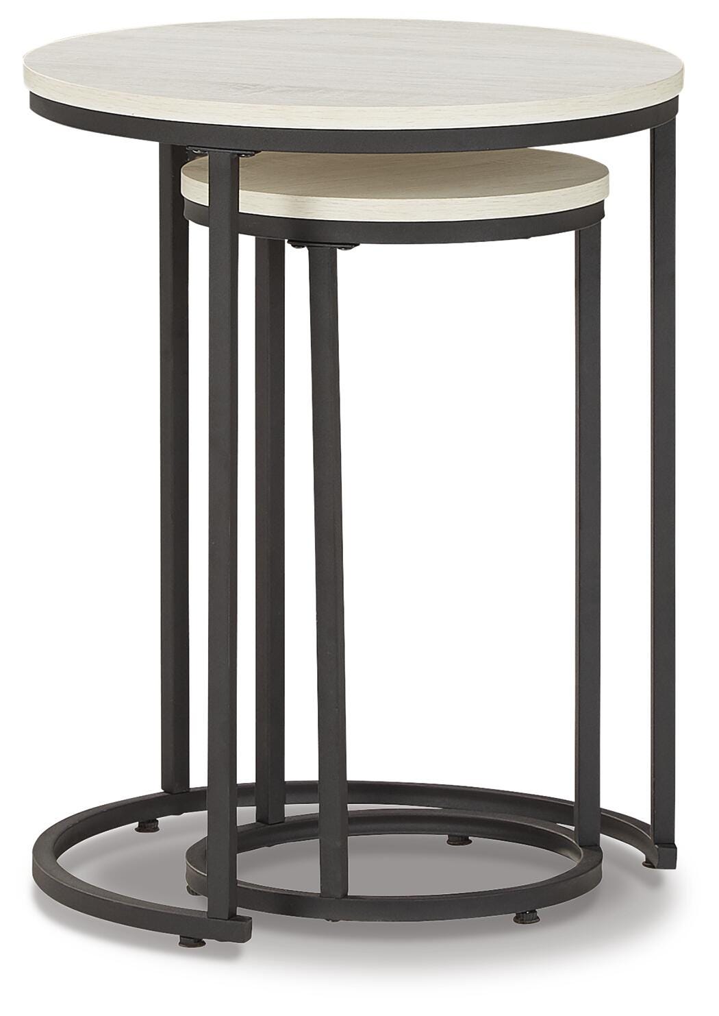 Briarsboro Accent Table (Set of 2), White/Black, large