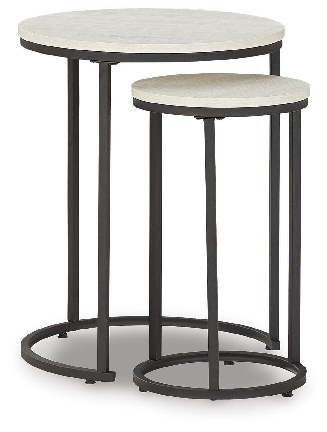 Briarsboro Accent Table (Set of 2), White/Black, large