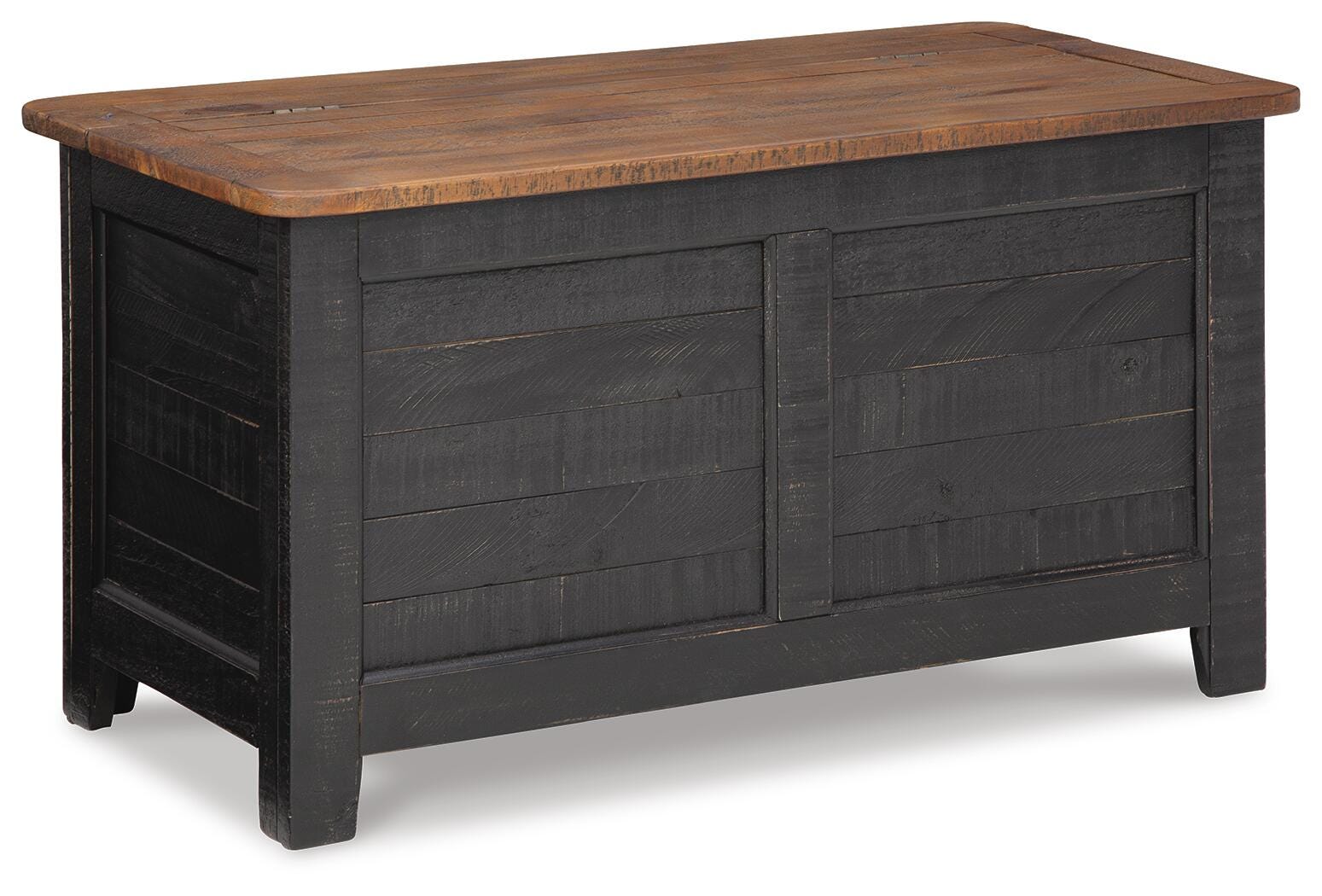 Dashbury Storage Trunk, Antique Black/Brown, large