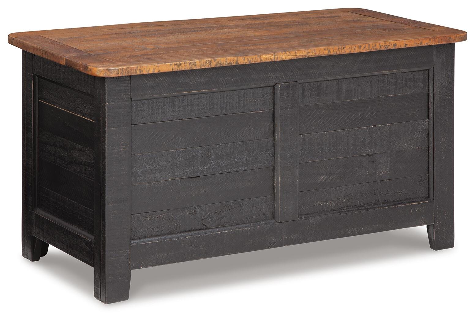 Dashbury Storage Trunk, Antique Black/Brown, large