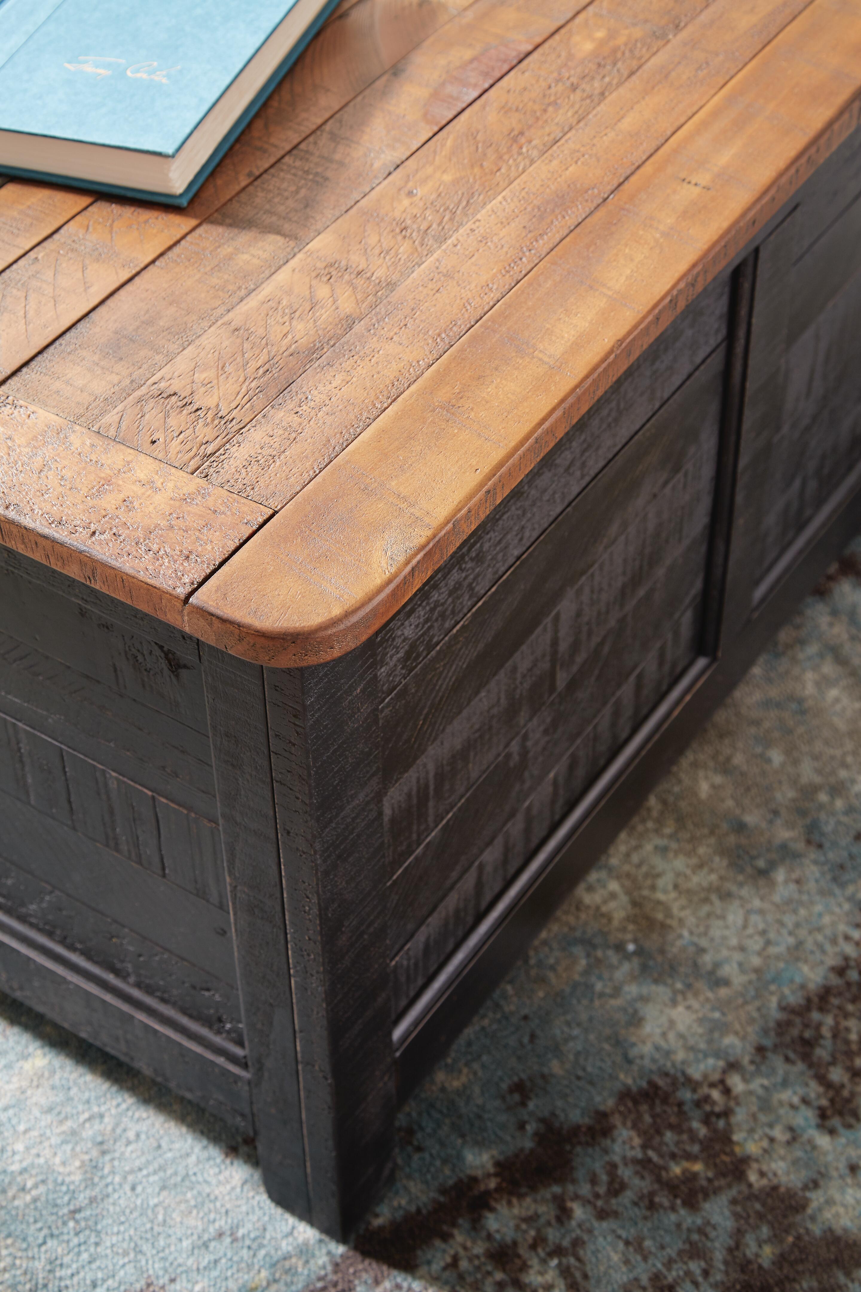 Dashbury Storage Trunk, Antique Black/Brown, large