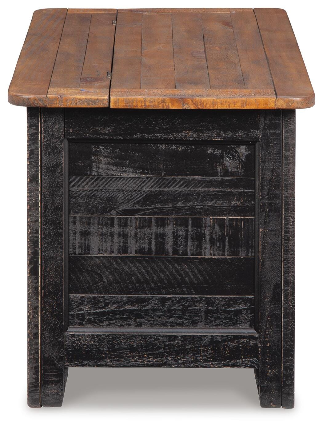 Dashbury Storage Trunk, Antique Black/Brown, large