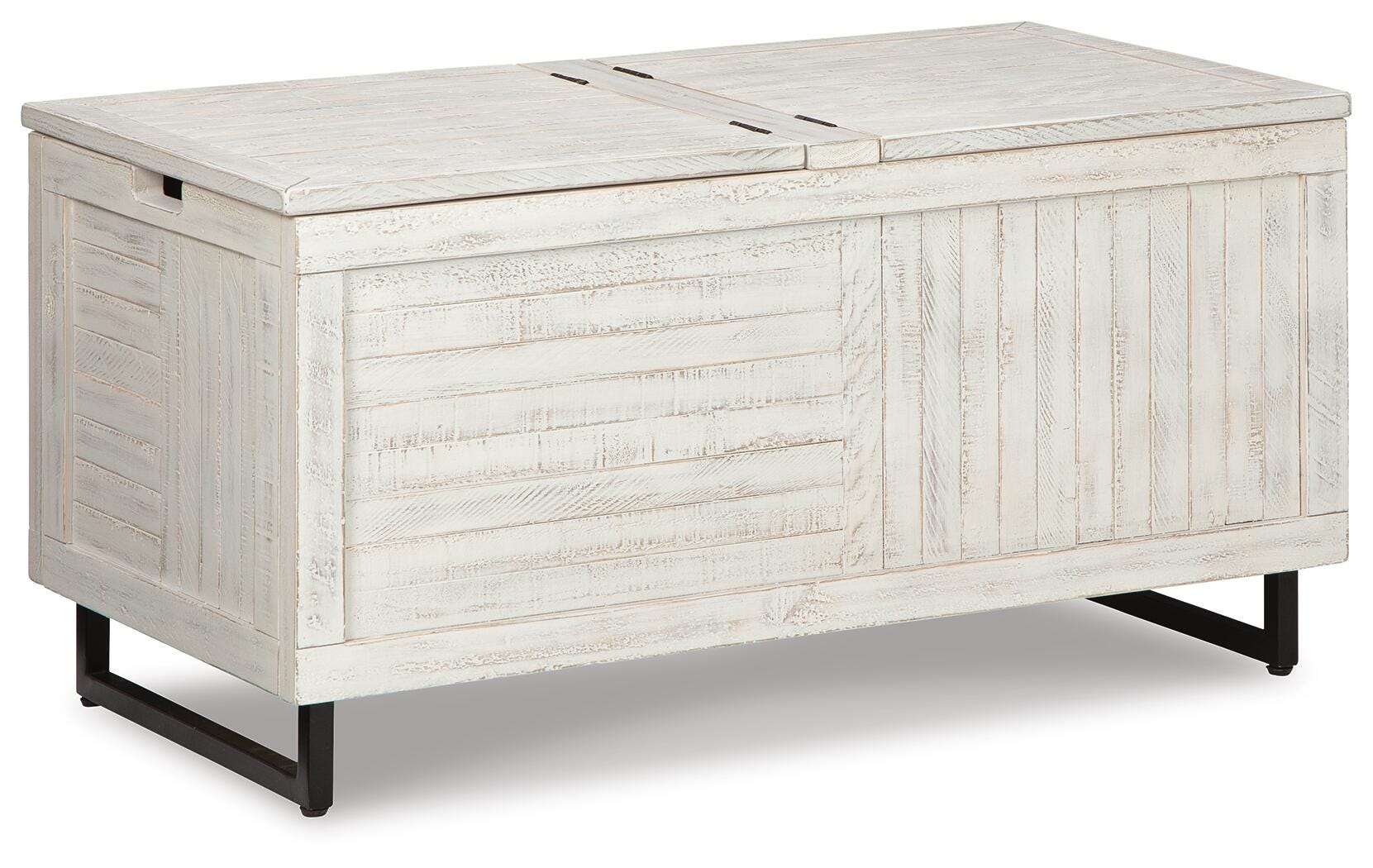 Coltport Storage Trunk, Distressed White, large
