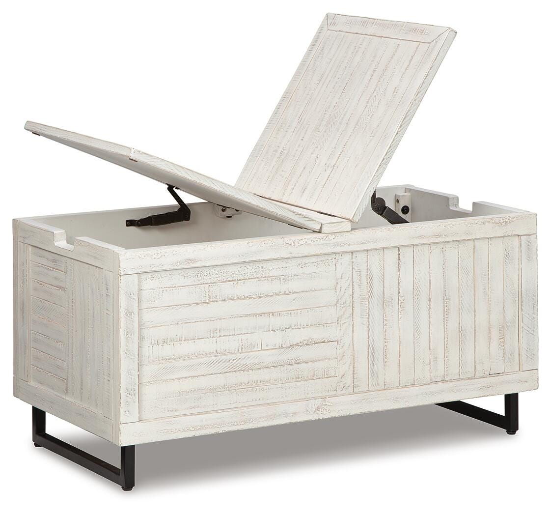 Coltport Storage Trunk, Distressed White, large
