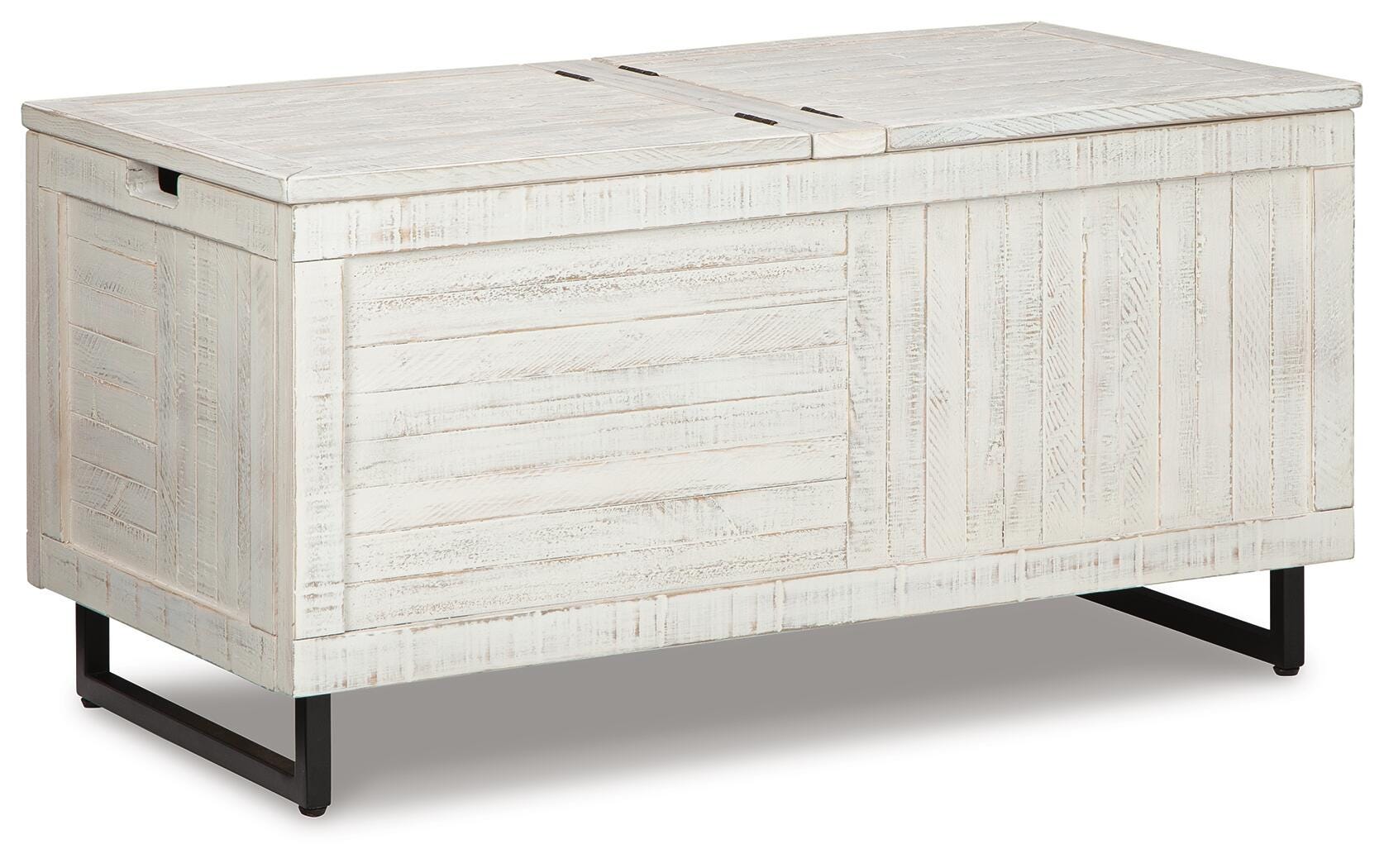Coltport Storage Trunk, Distressed White, large